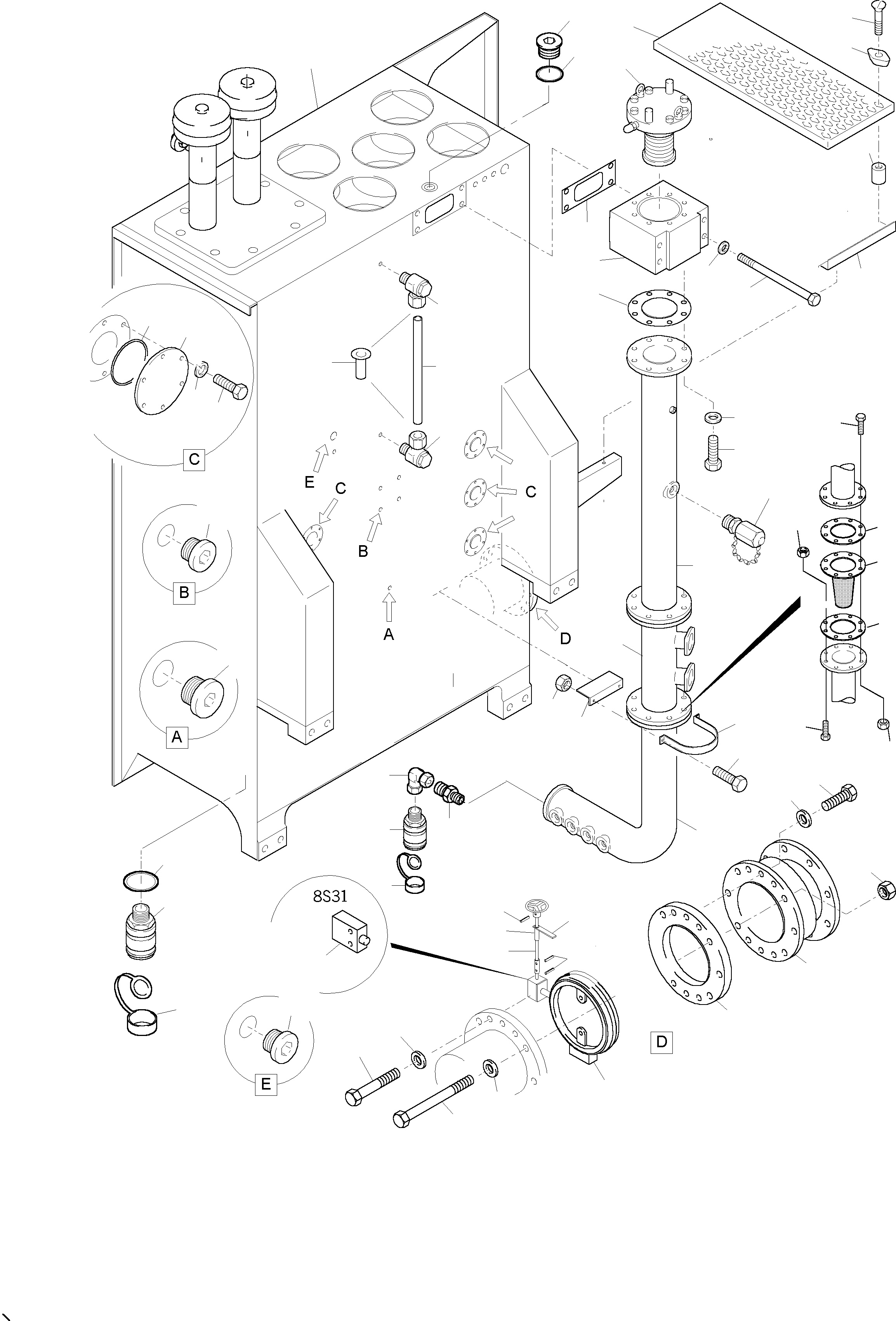 Standpipe top 910 939 40 KOMATSU