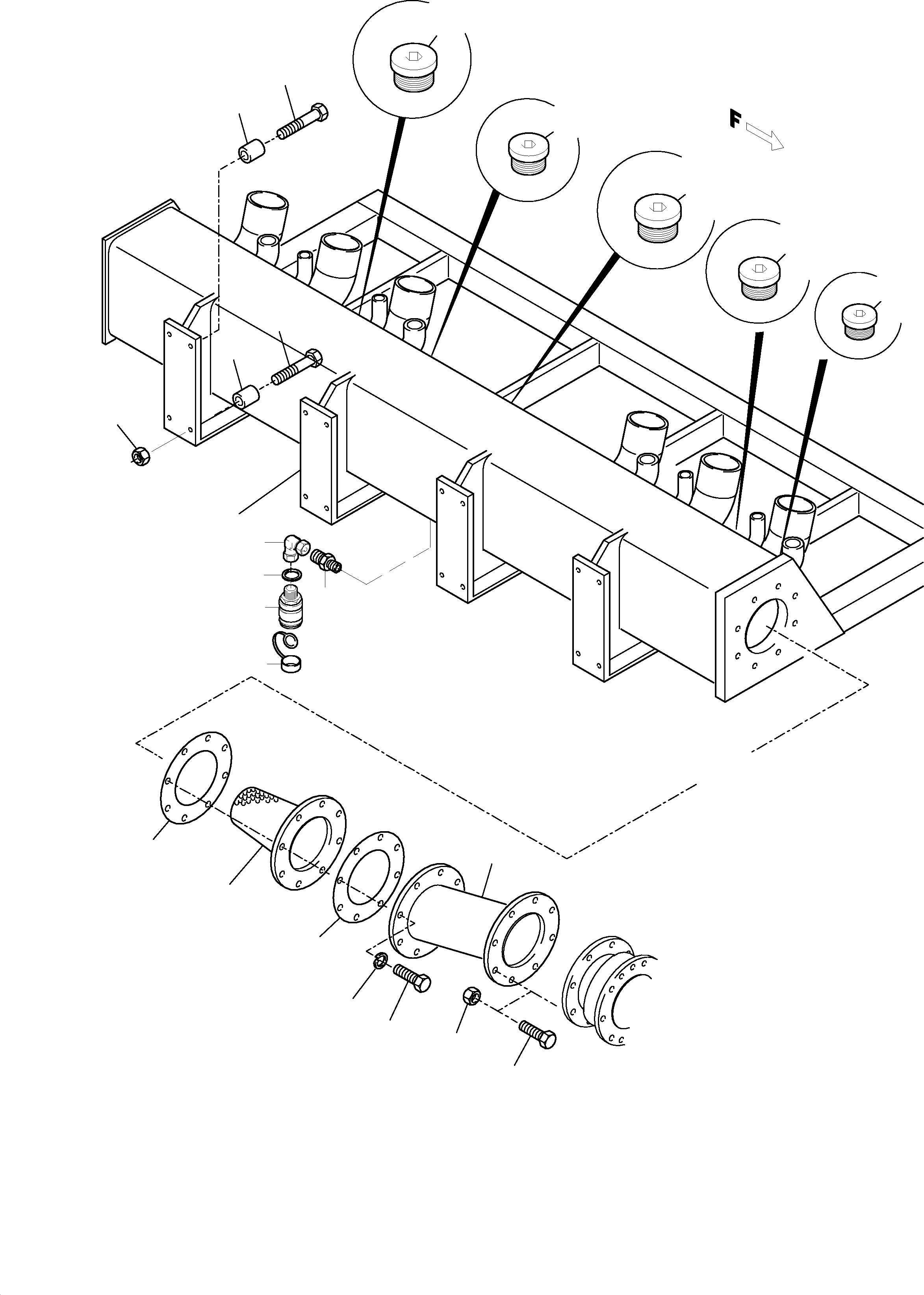 Suction tank 922 673 40 KOMATSU