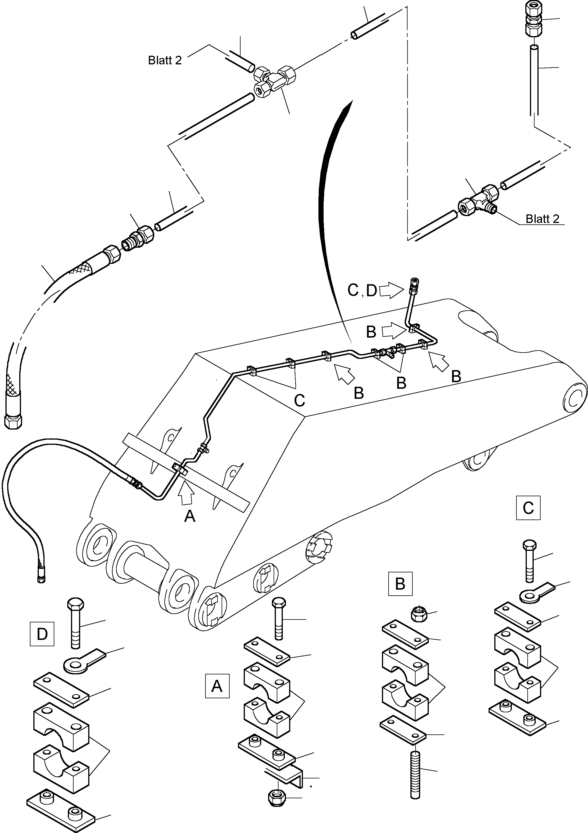 Труба в сборе ø 25 922 128 40 KOMATSU