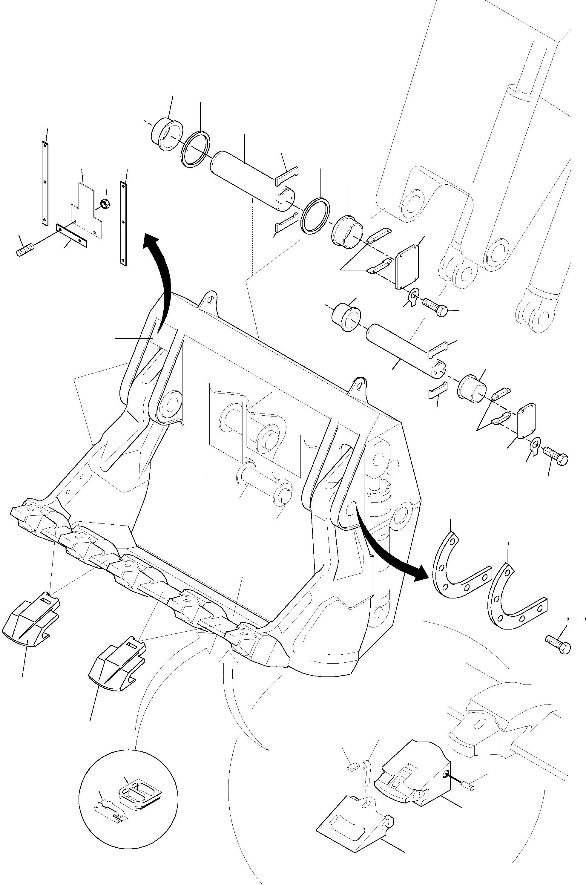 Cast Lip assy consist of fig.nos 04,05,06,07,08,09,10,11,12 911 040 40 KOMATSU