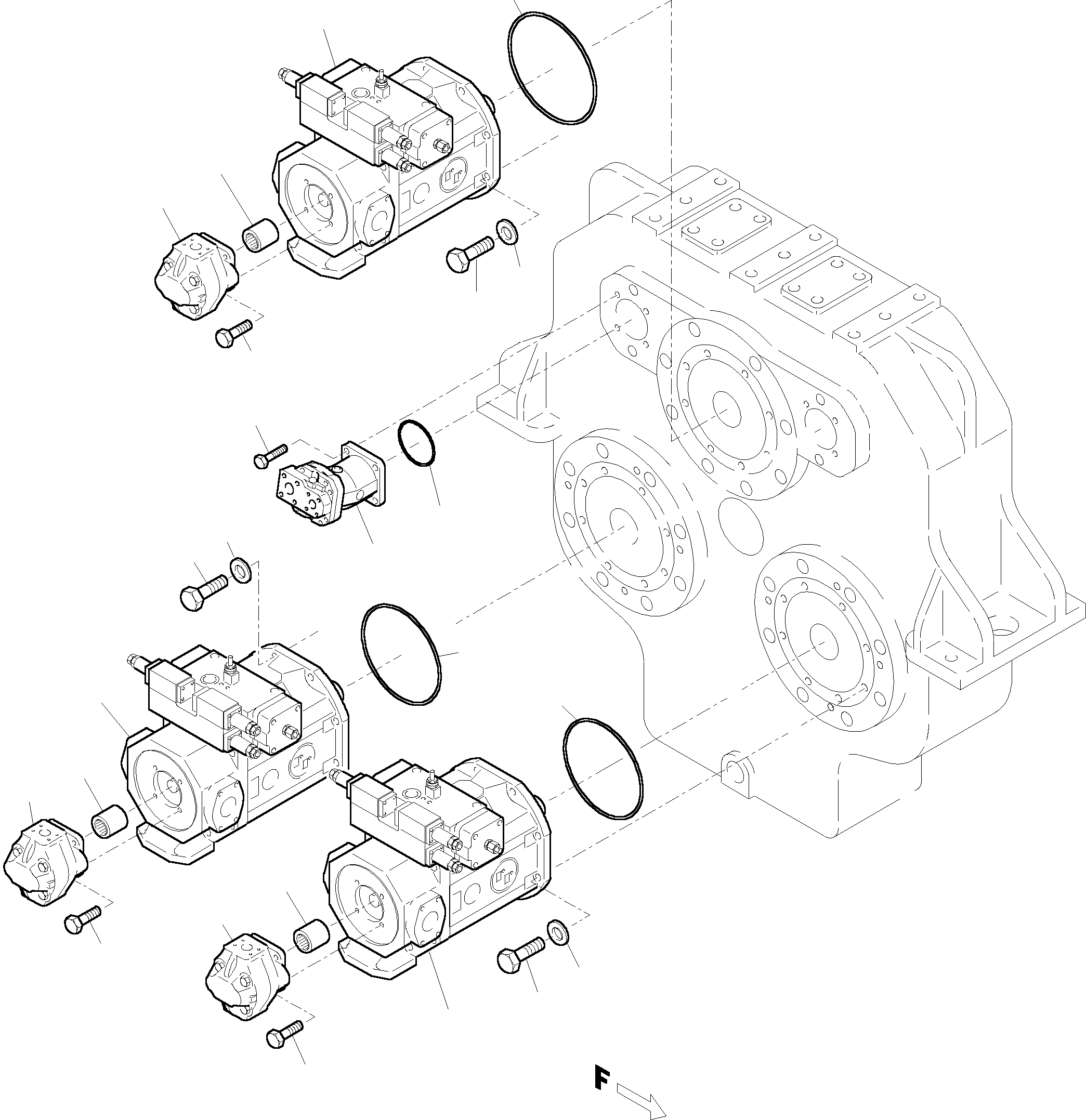 Gear pump 907 209 40 KOMATSU
