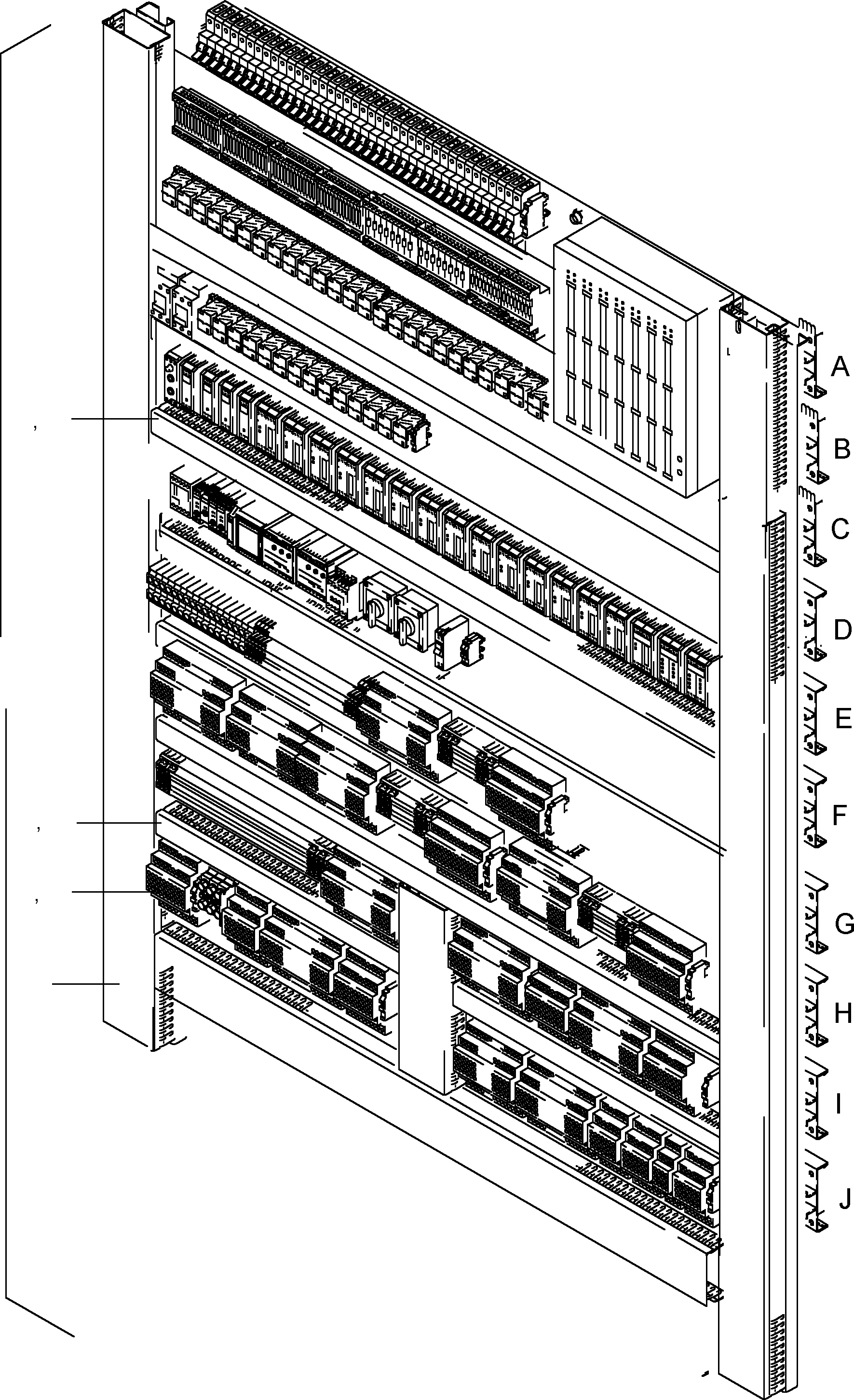 Switch framing with electr. parts 651 488 40 KOMATSU