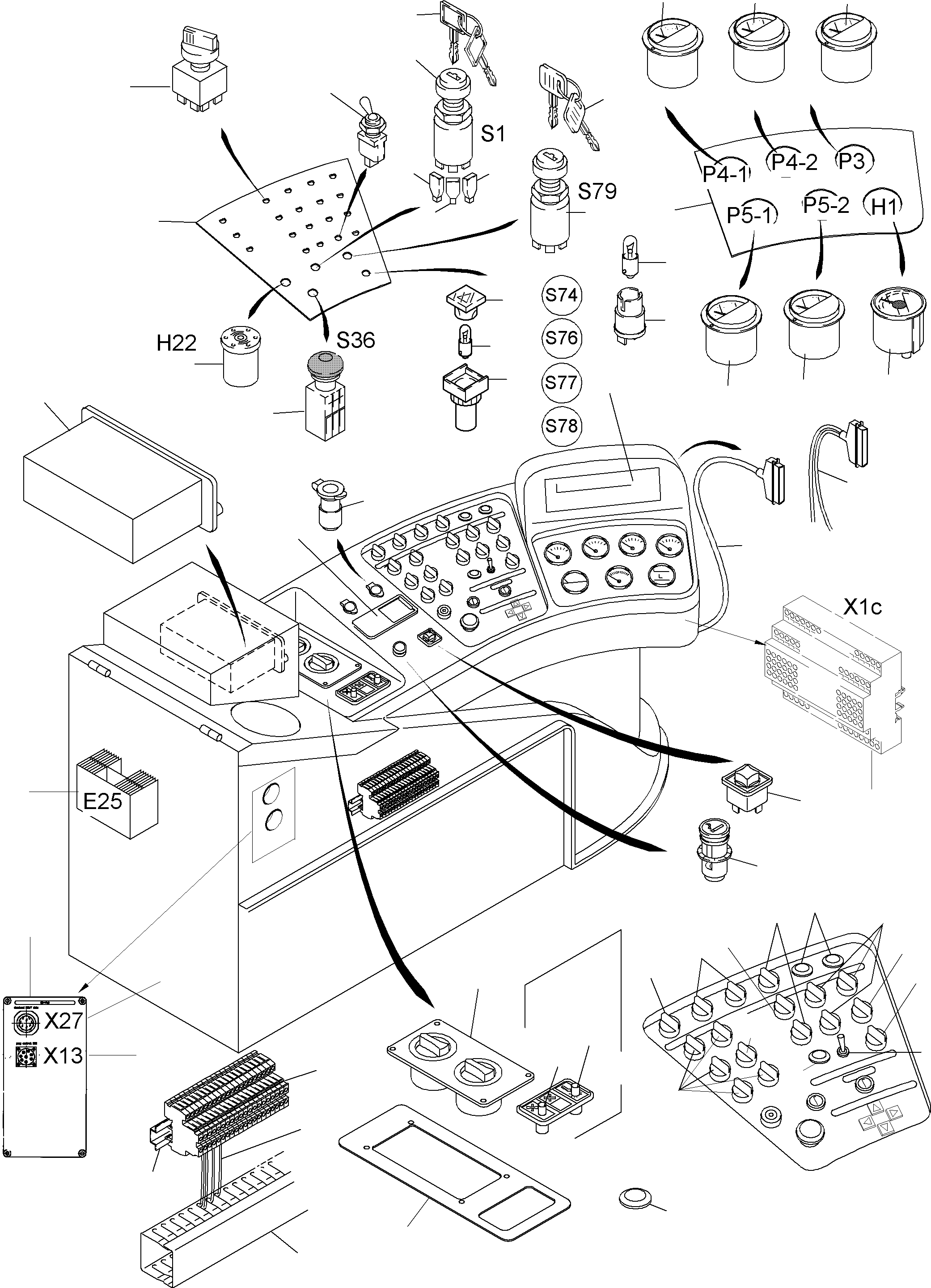 Instrumental board 912 388 40 KOMATSU