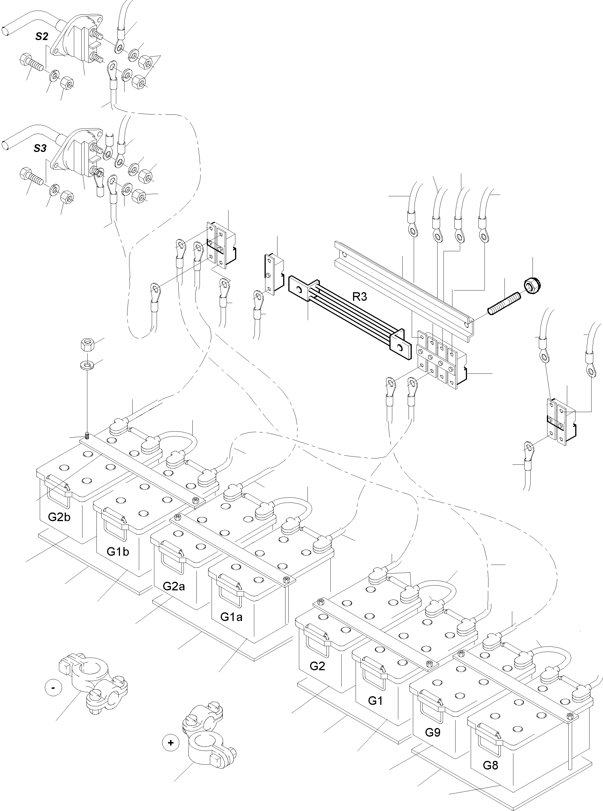 Кабель - battery X0.2 - G2A- 923 192 40 KOMATSU