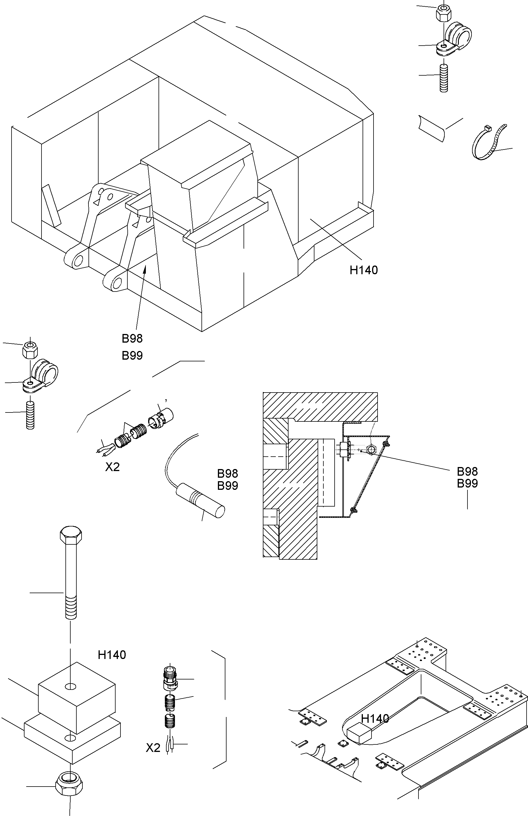 Harness - movement signal 923 178 40 KOMATSU