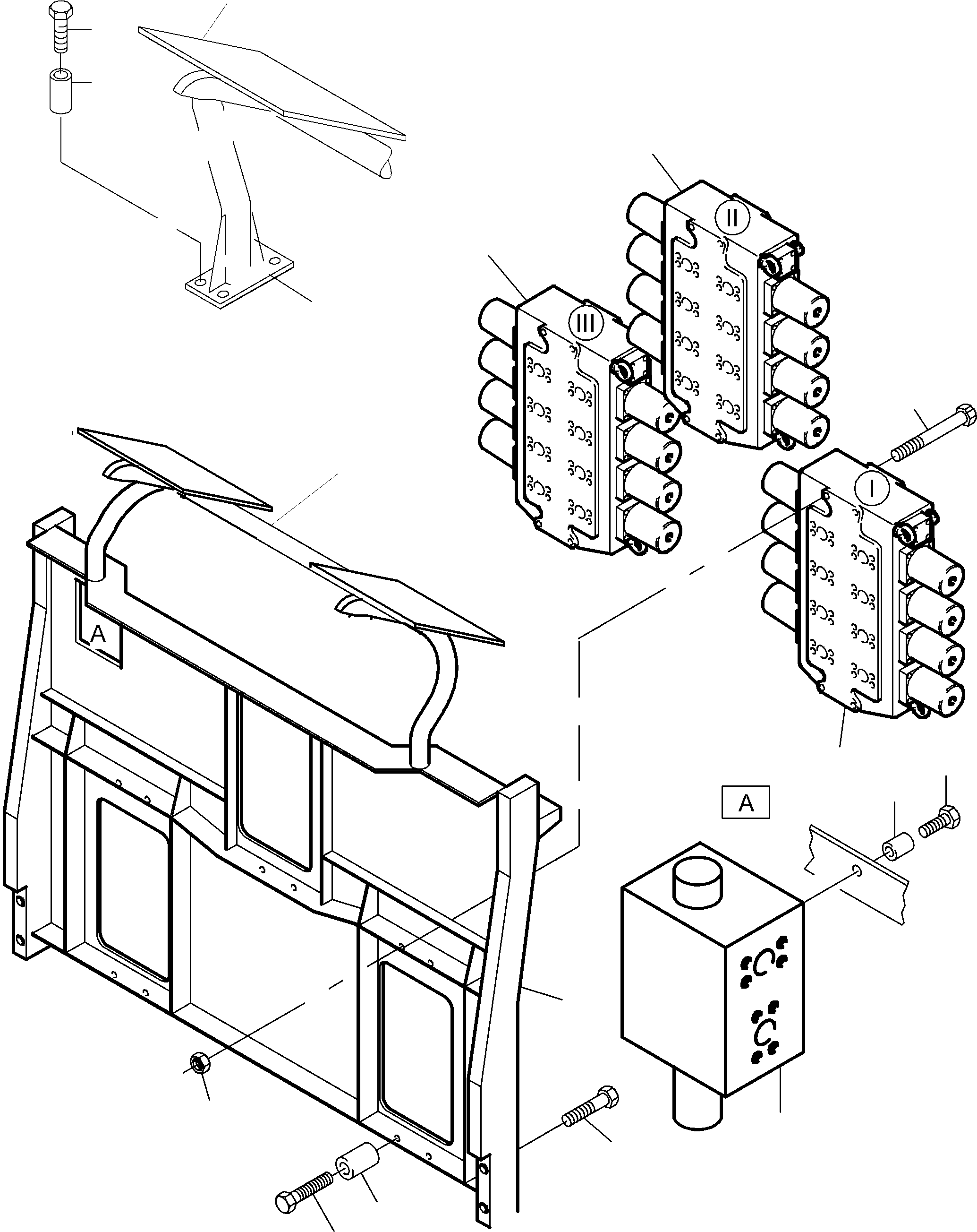 Support, control unit 928 719 40 KOMATSU