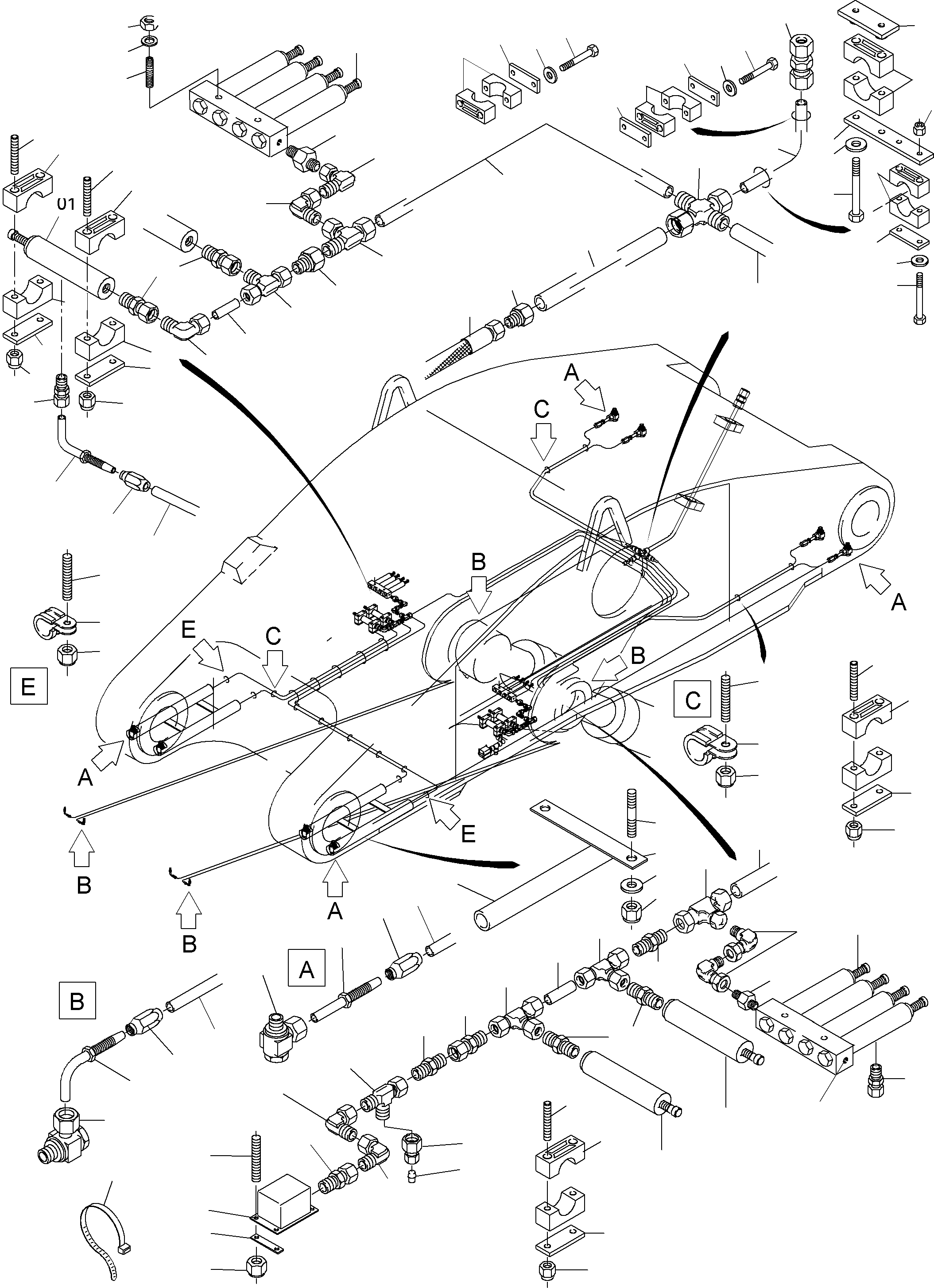Hose protection assy. 924 143 40 KOMATSU
