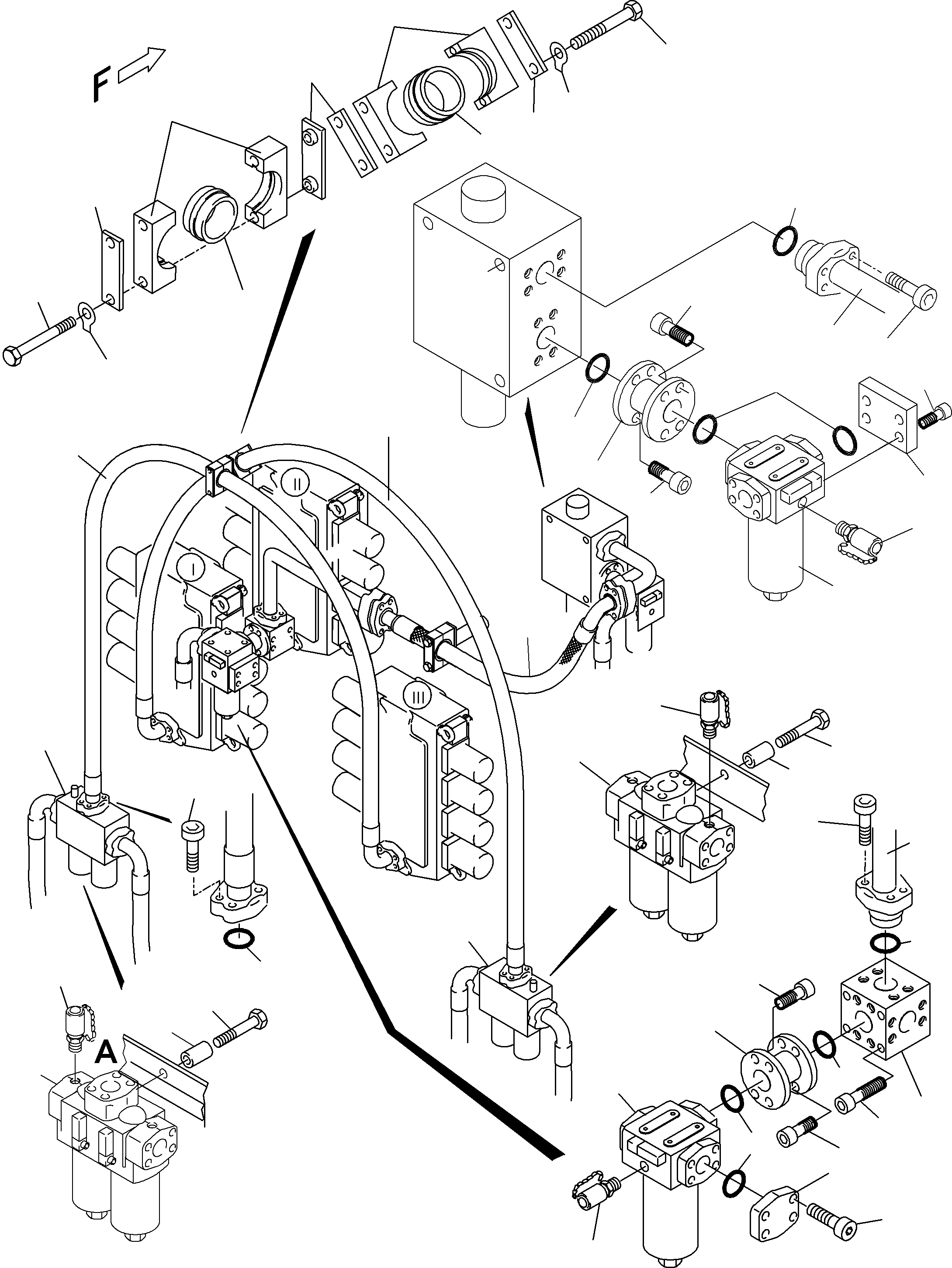 Modification Pipe assy consists of fig nos 91-95 u.100-111 936 551 40 KOMATSU