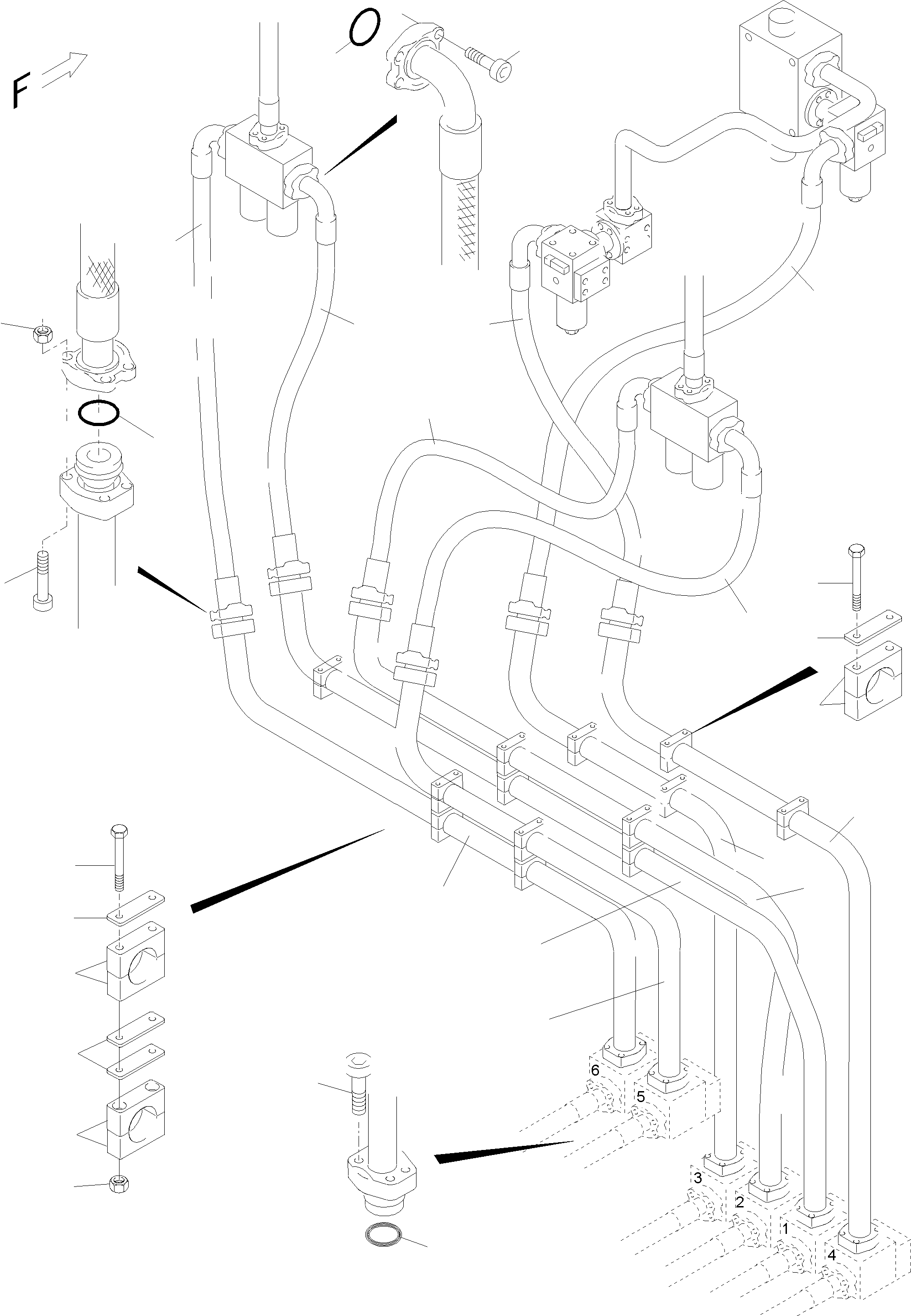 Hose assy DN 50 x 1590 414 406 40 KOMATSU