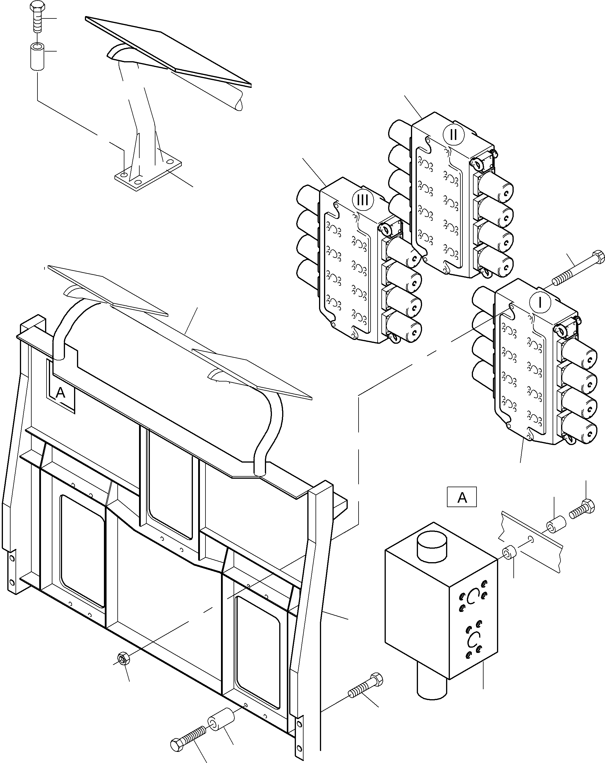 Support, control unit 934 288 40 KOMATSU