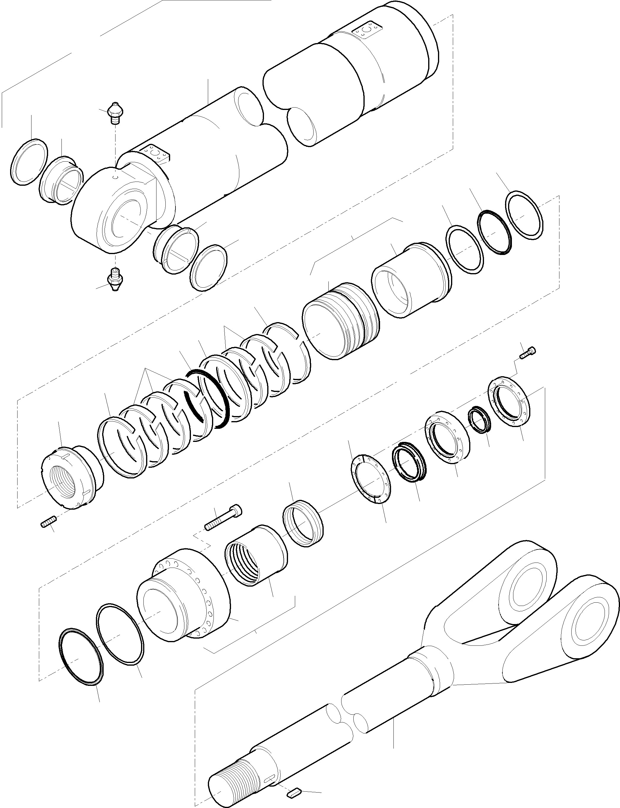 Piston rod assy. fig-nos: 28 ,30 795 536 73 KOMATSU