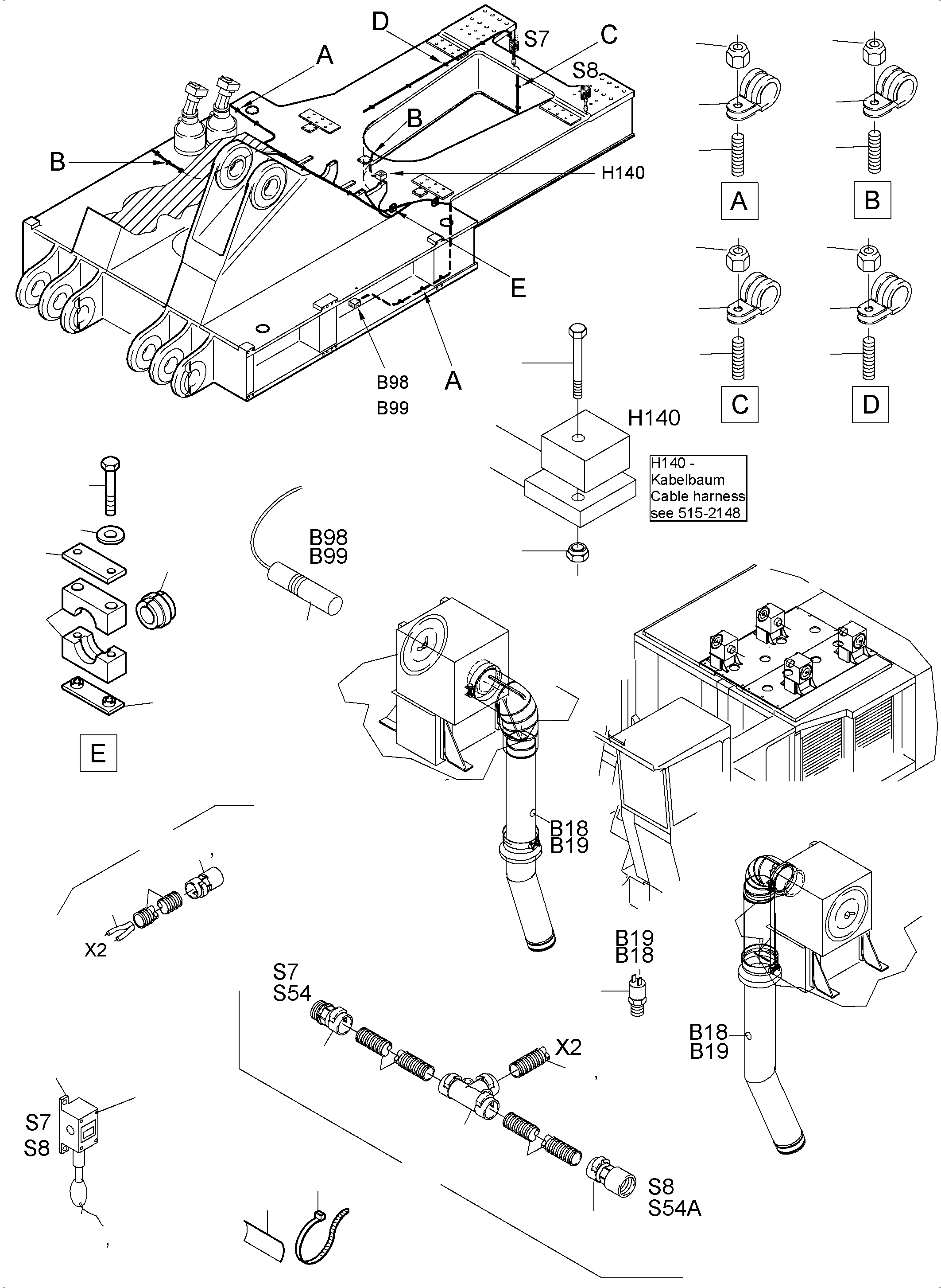 Кабельная стяжка 643 968 40 KOMATSU