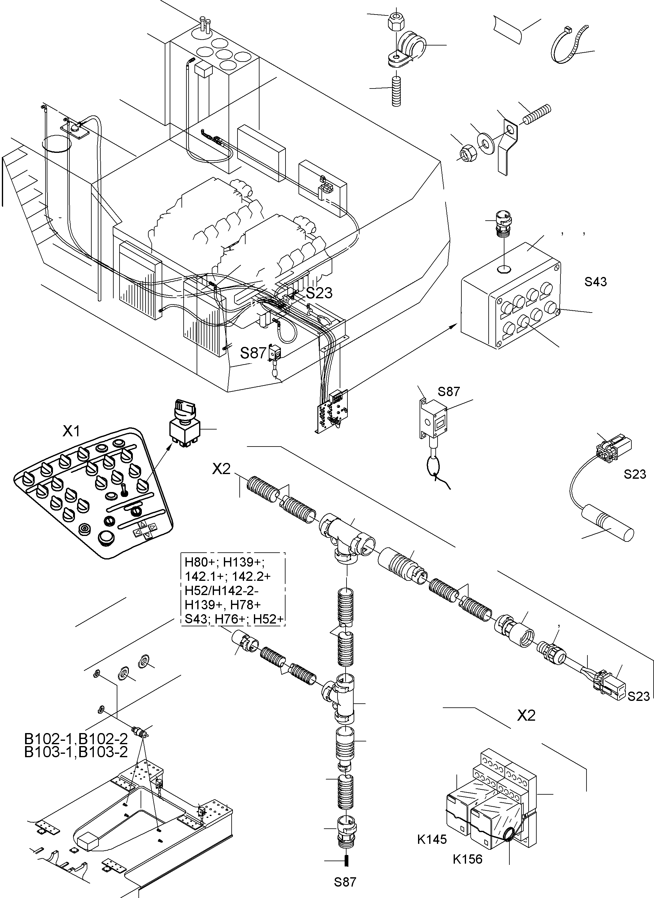Кабель 1,0 515-213 40 KOMATSU