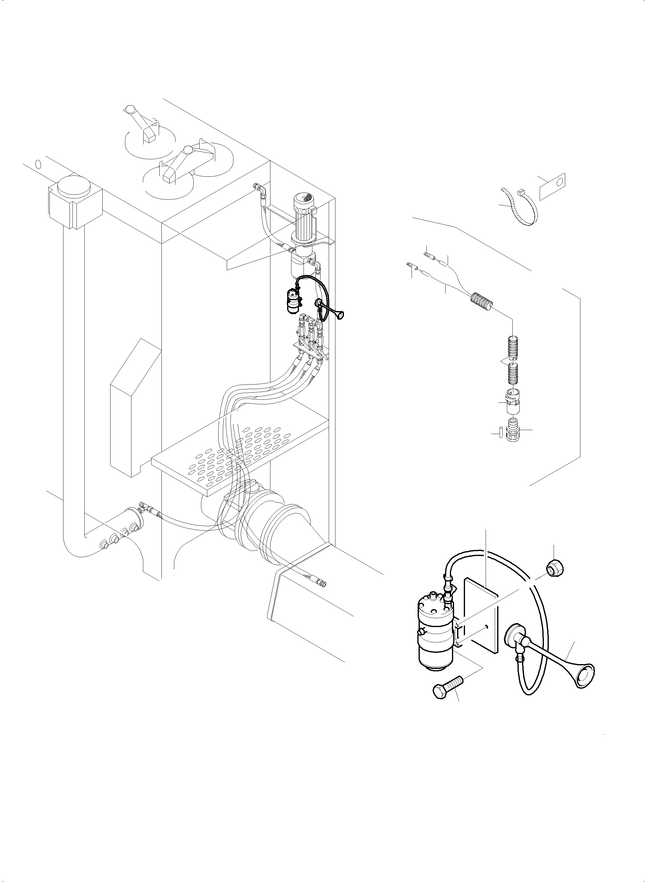 Harness single ton-horn 944 980 40 KOMATSU