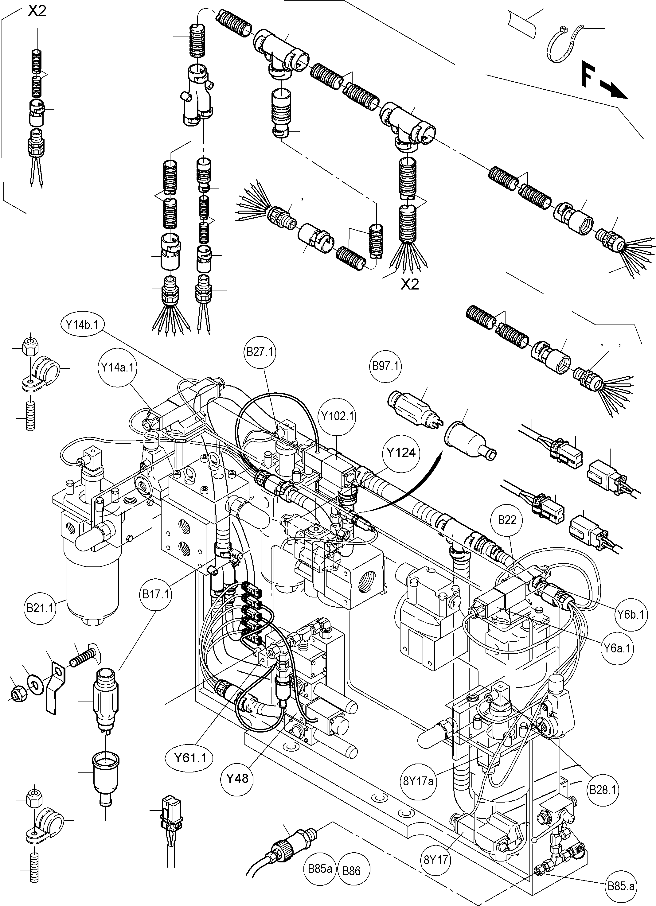 Кабельное соединение 923 677 40 KOMATSU
