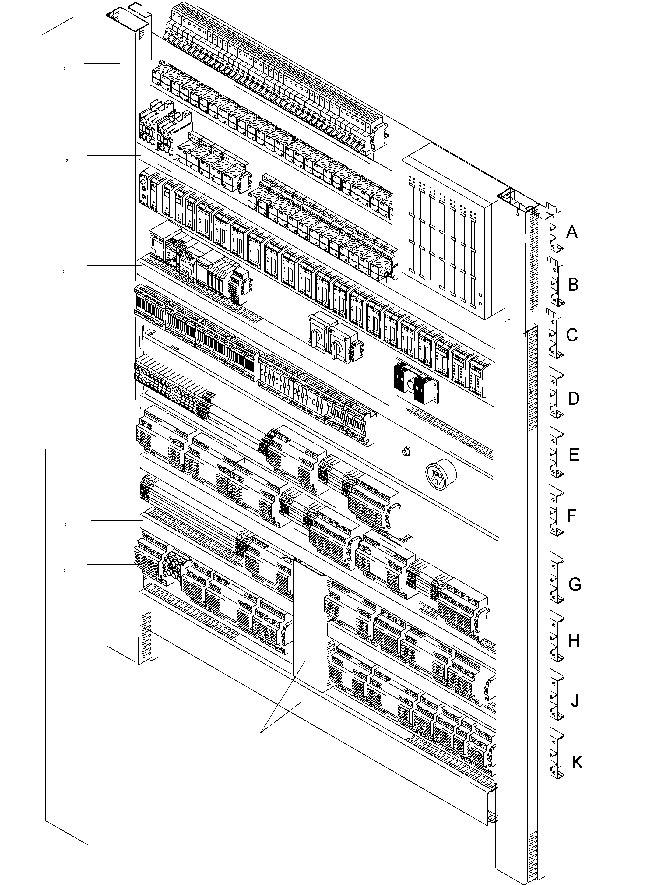 Switch framing with electr. parts 944 721 40 KOMATSU