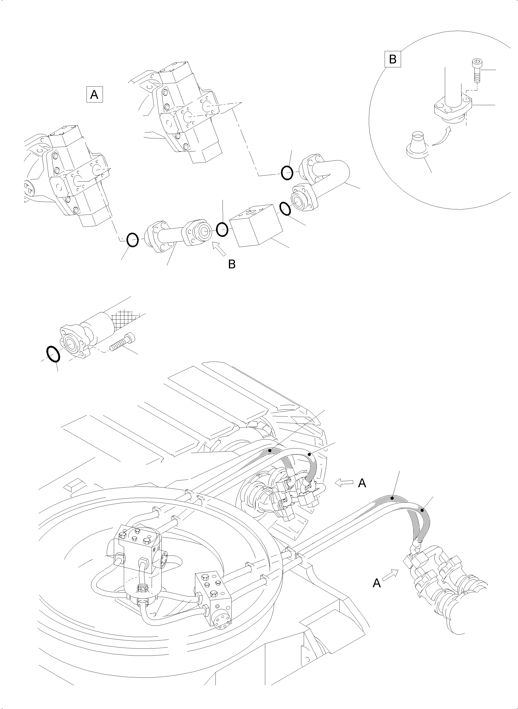 Труба в сборе ø 65 793 970 73 KOMATSU