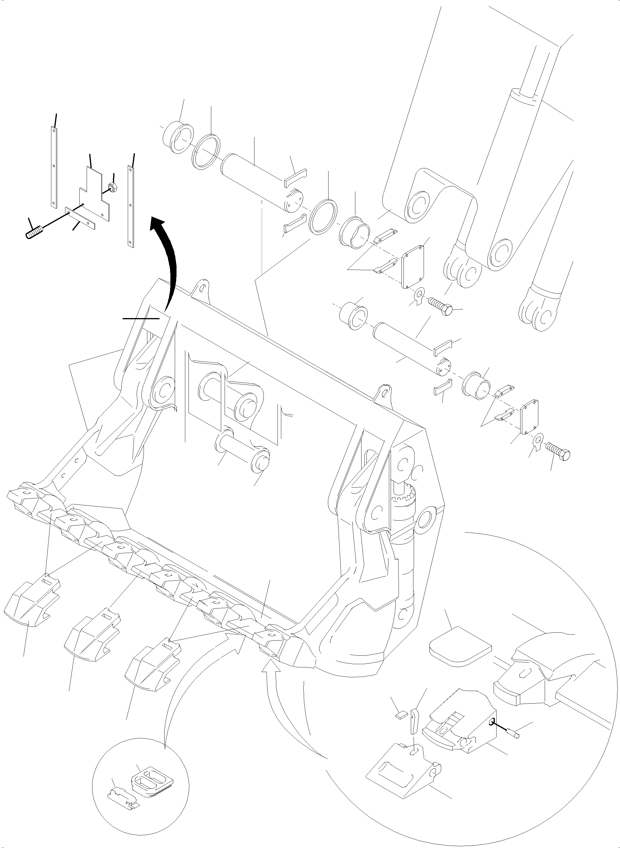 Castlip included fig nos. 63-71 942 653 40 KOMATSU
