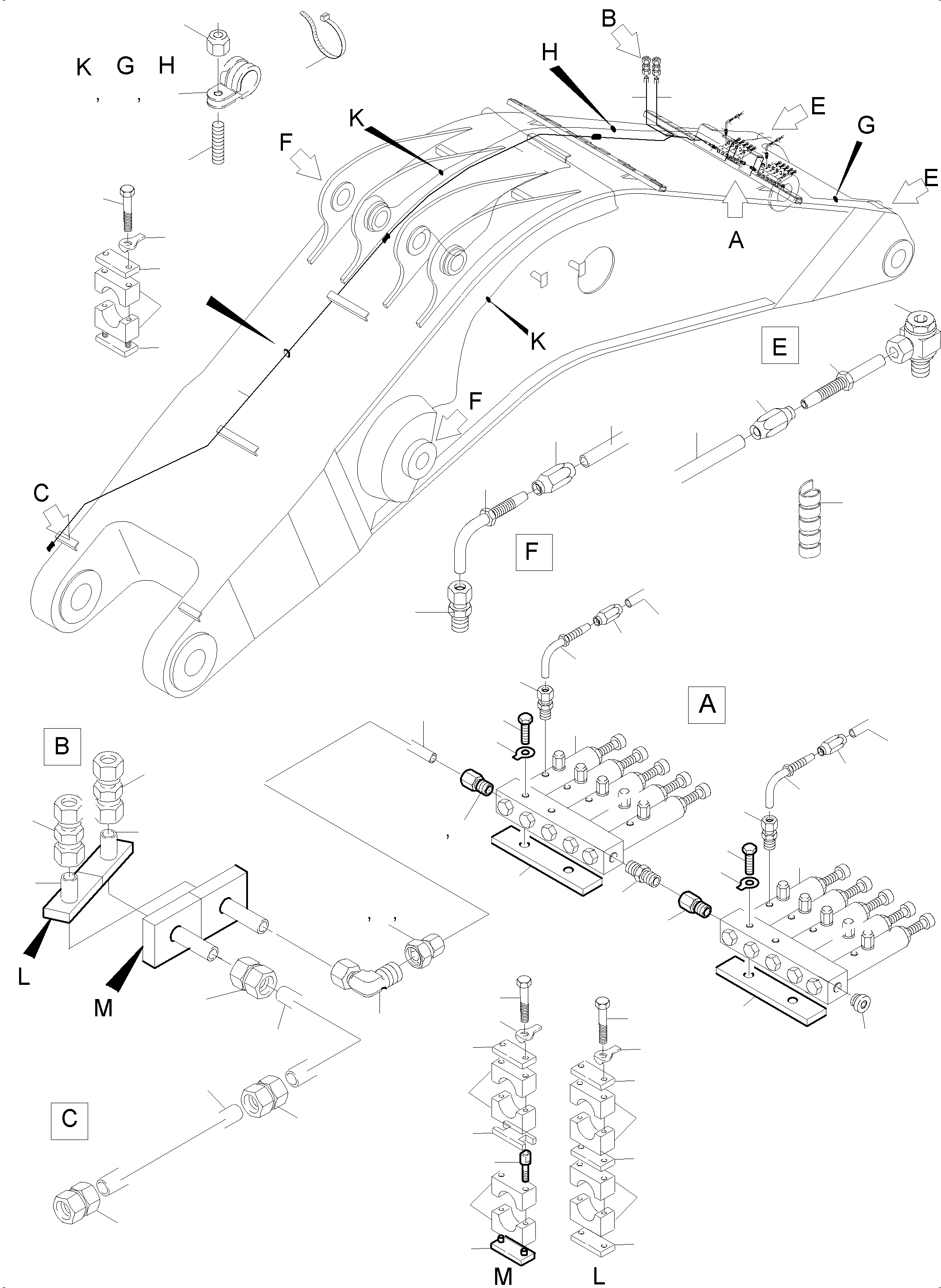 Труба в сборе ø 25 943 398 40 KOMATSU