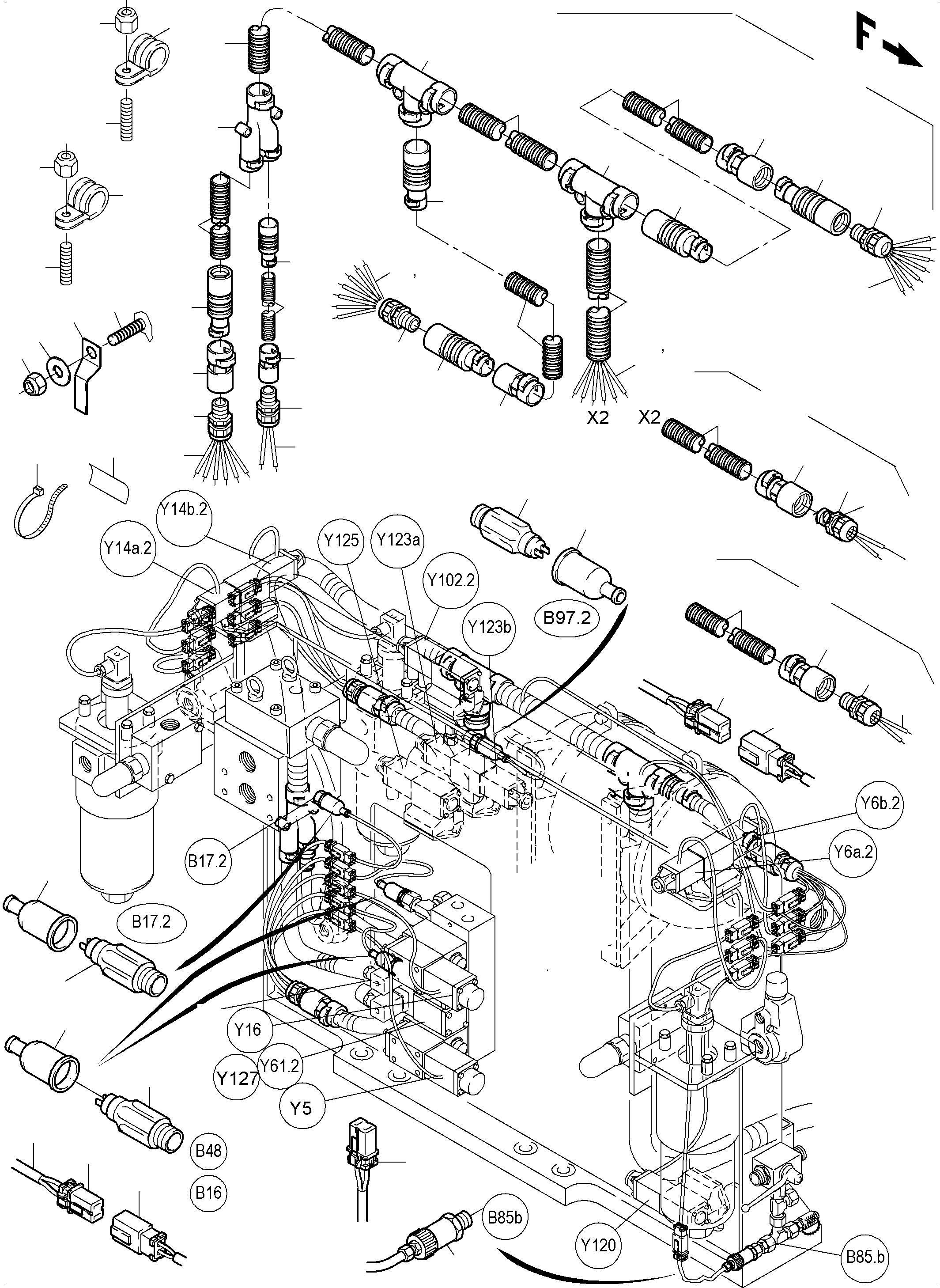 Harness - control carrier 939 339 40 KOMATSU