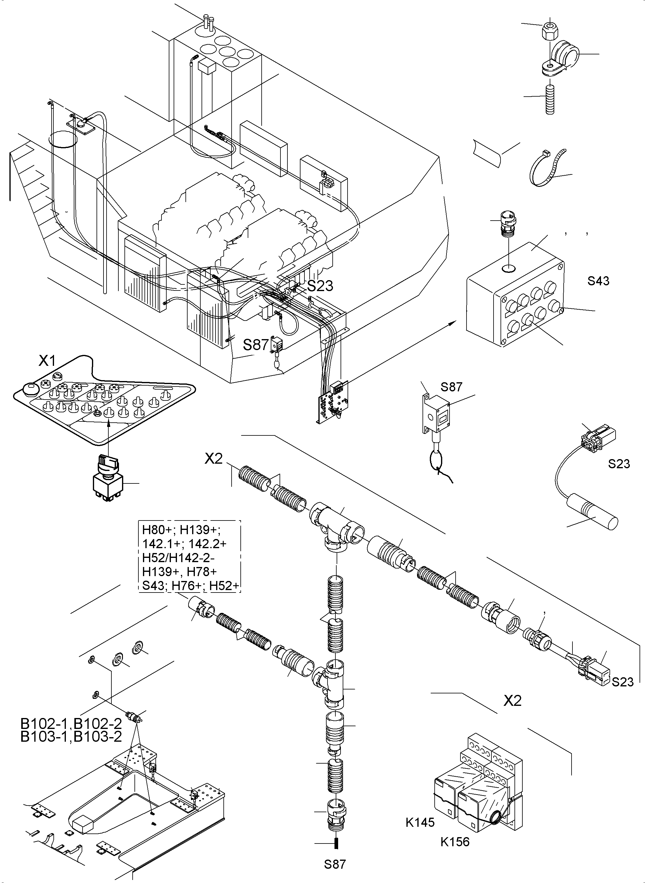 Harness - refueling 948 063 40 KOMATSU