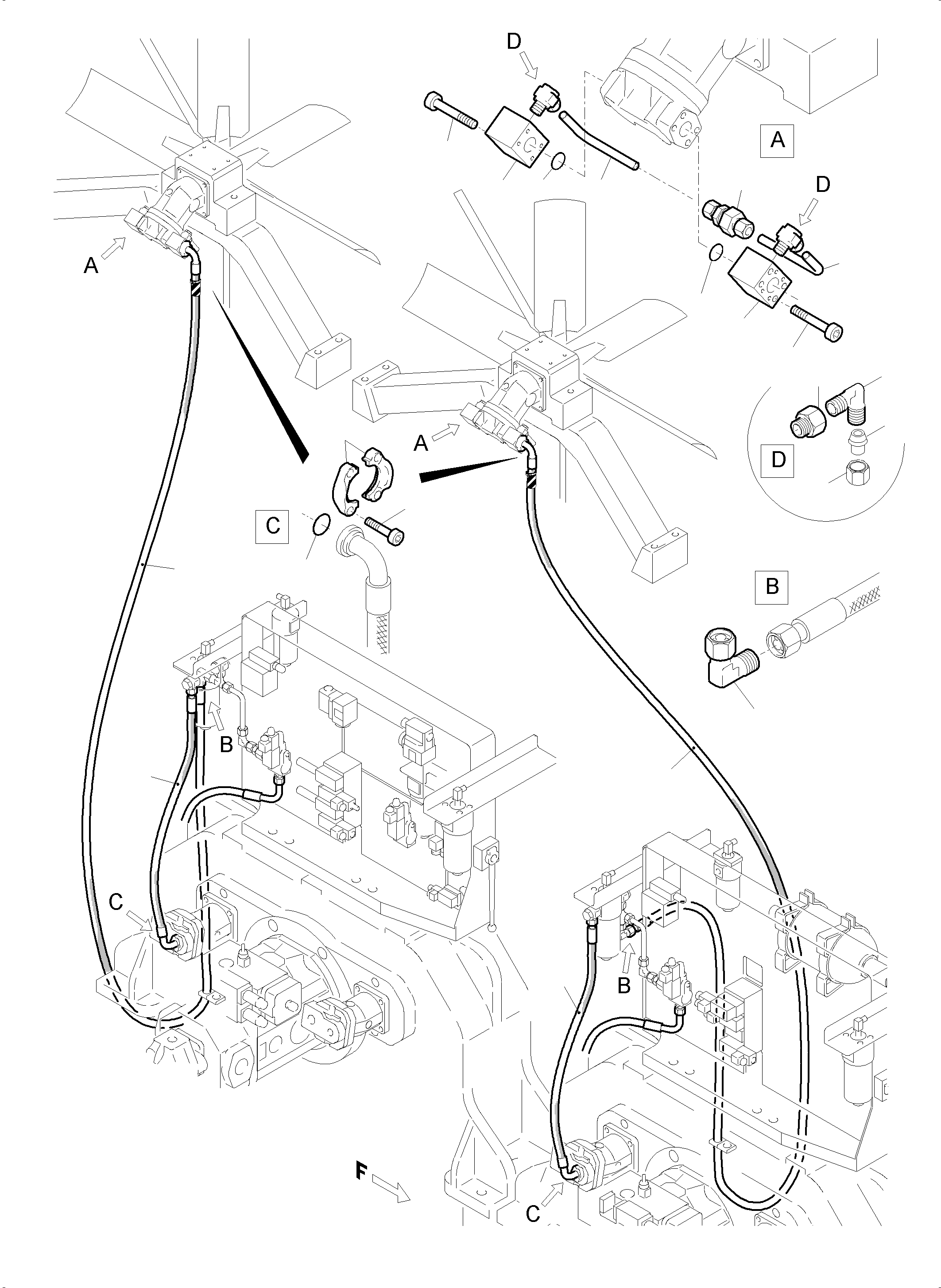 Distribution block 650 368 40 KOMATSU