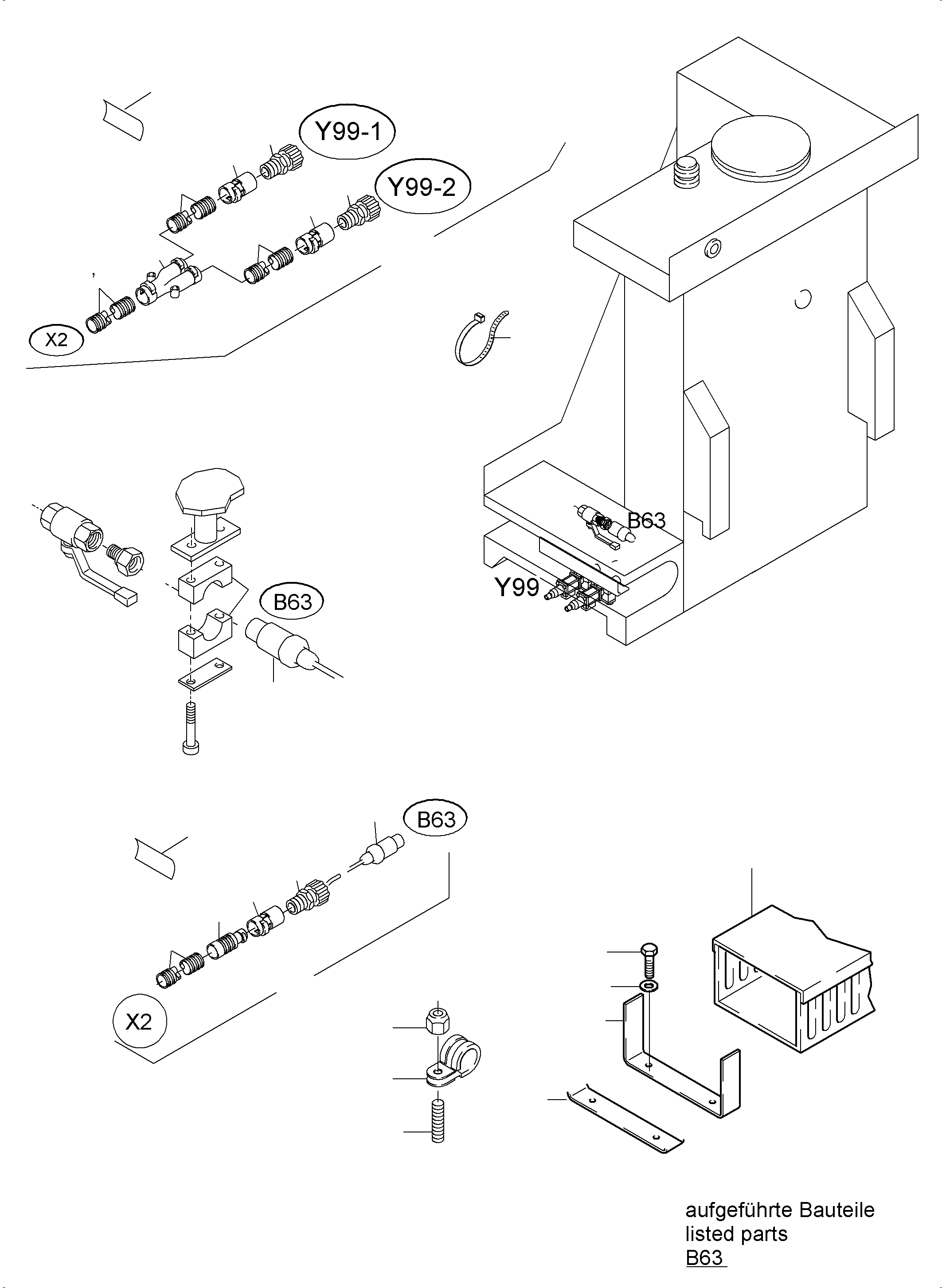 Harness check valve 948 394 40 KOMATSU