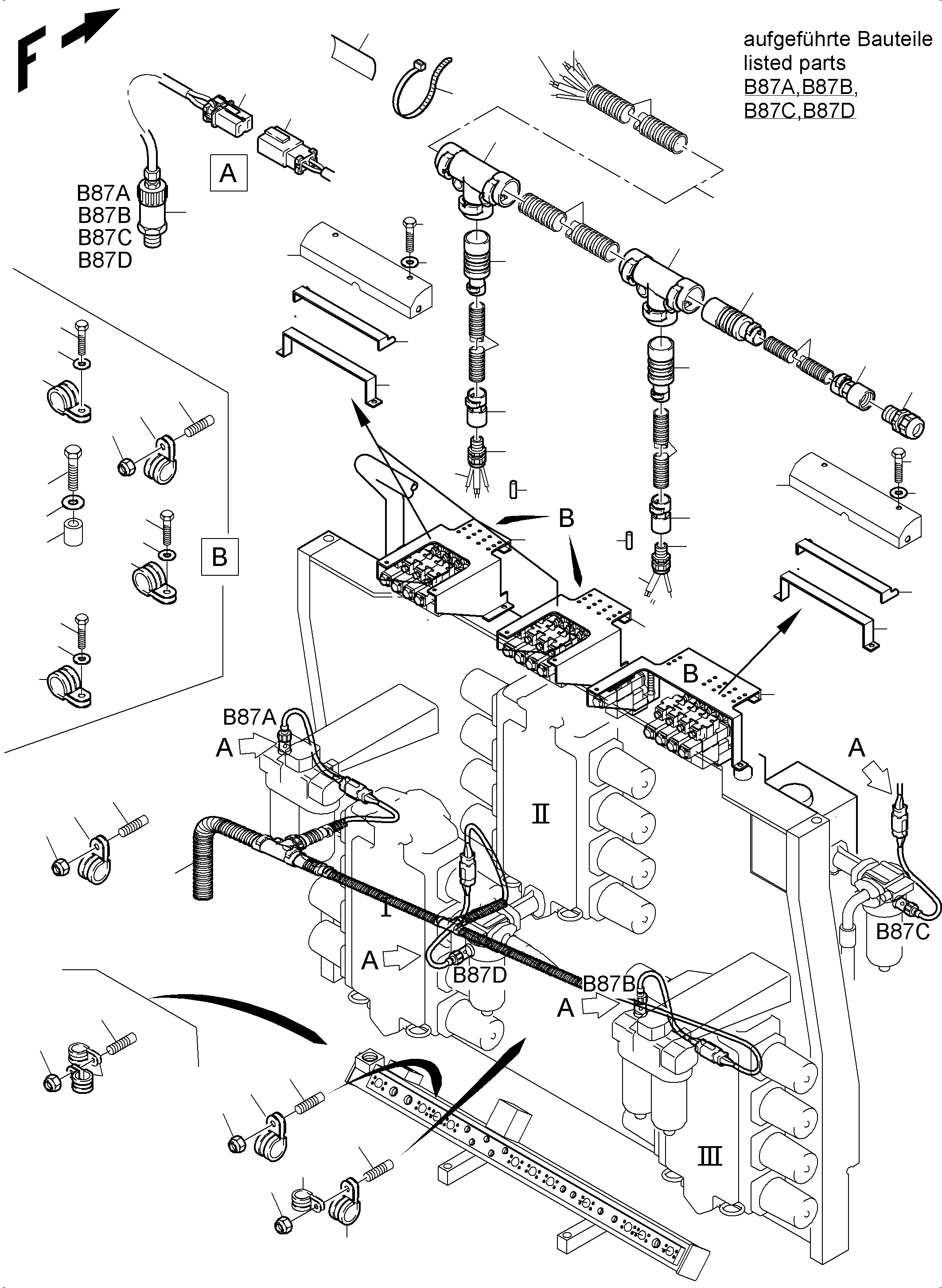 Harness - control plates, NT+TT 948 389 40 KOMATSU
