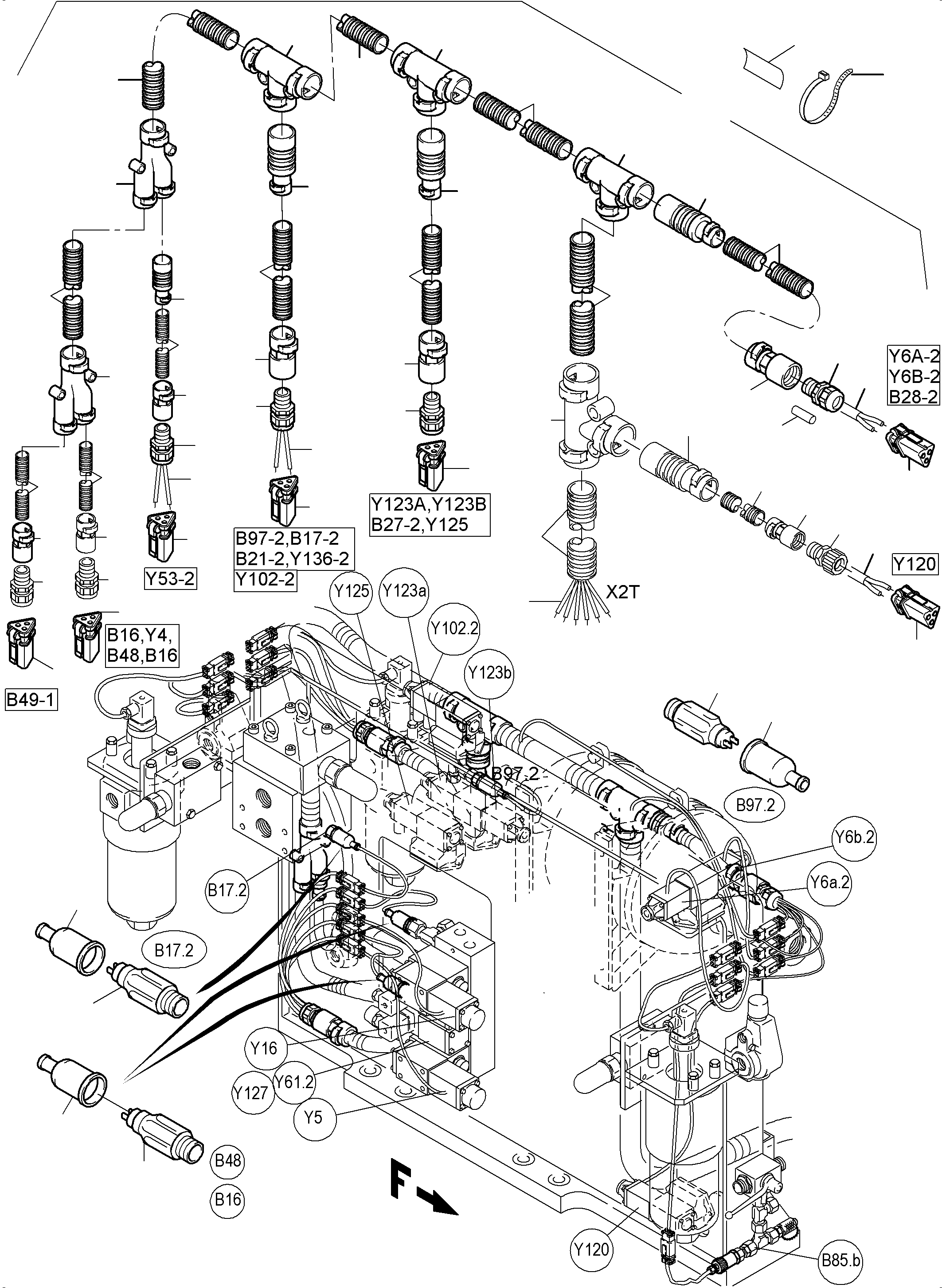 Harness - pressure transducer 948 381 40 KOMATSU
