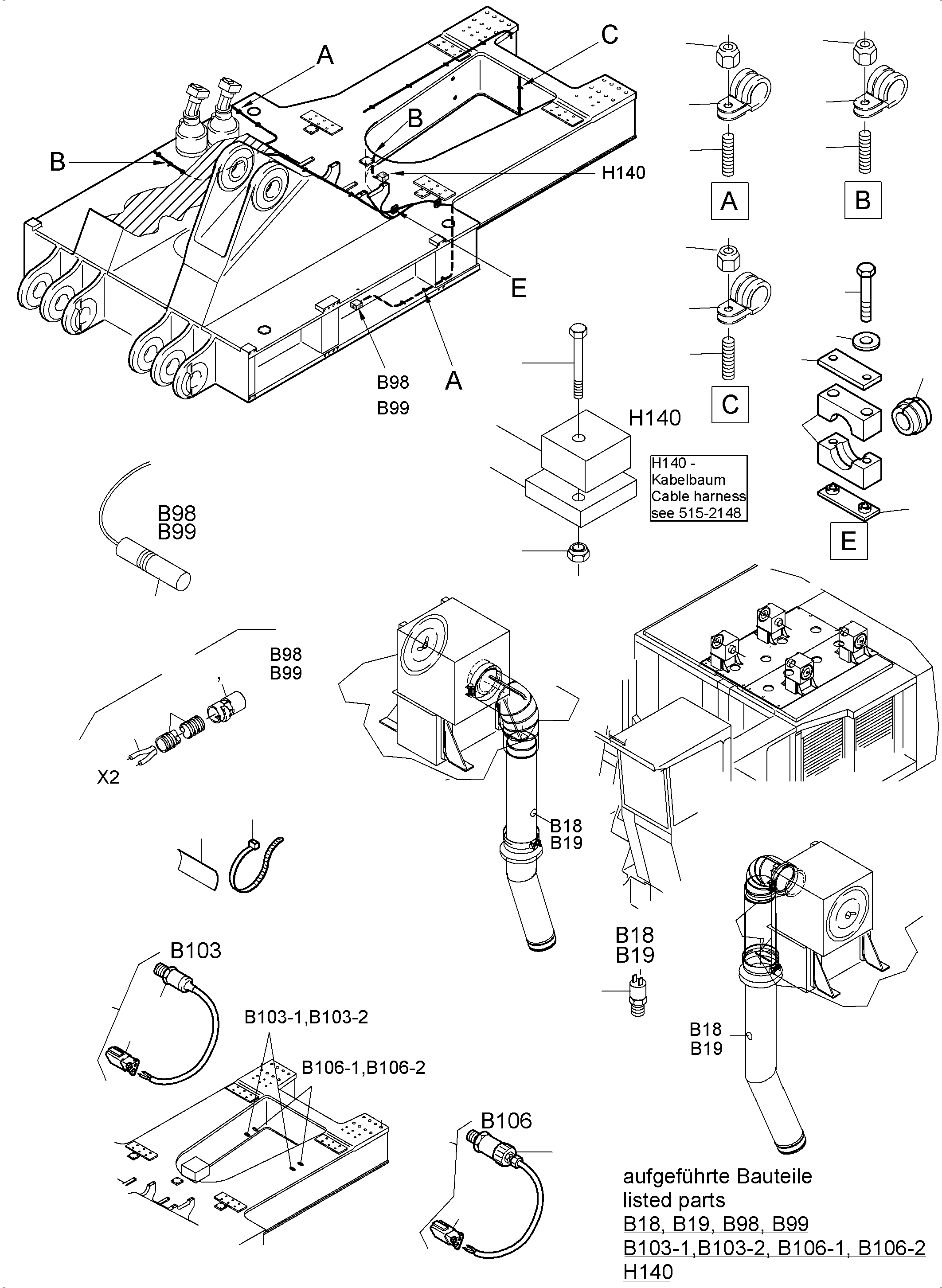 Harness - sensor - sprocket 948 391 40 KOMATSU