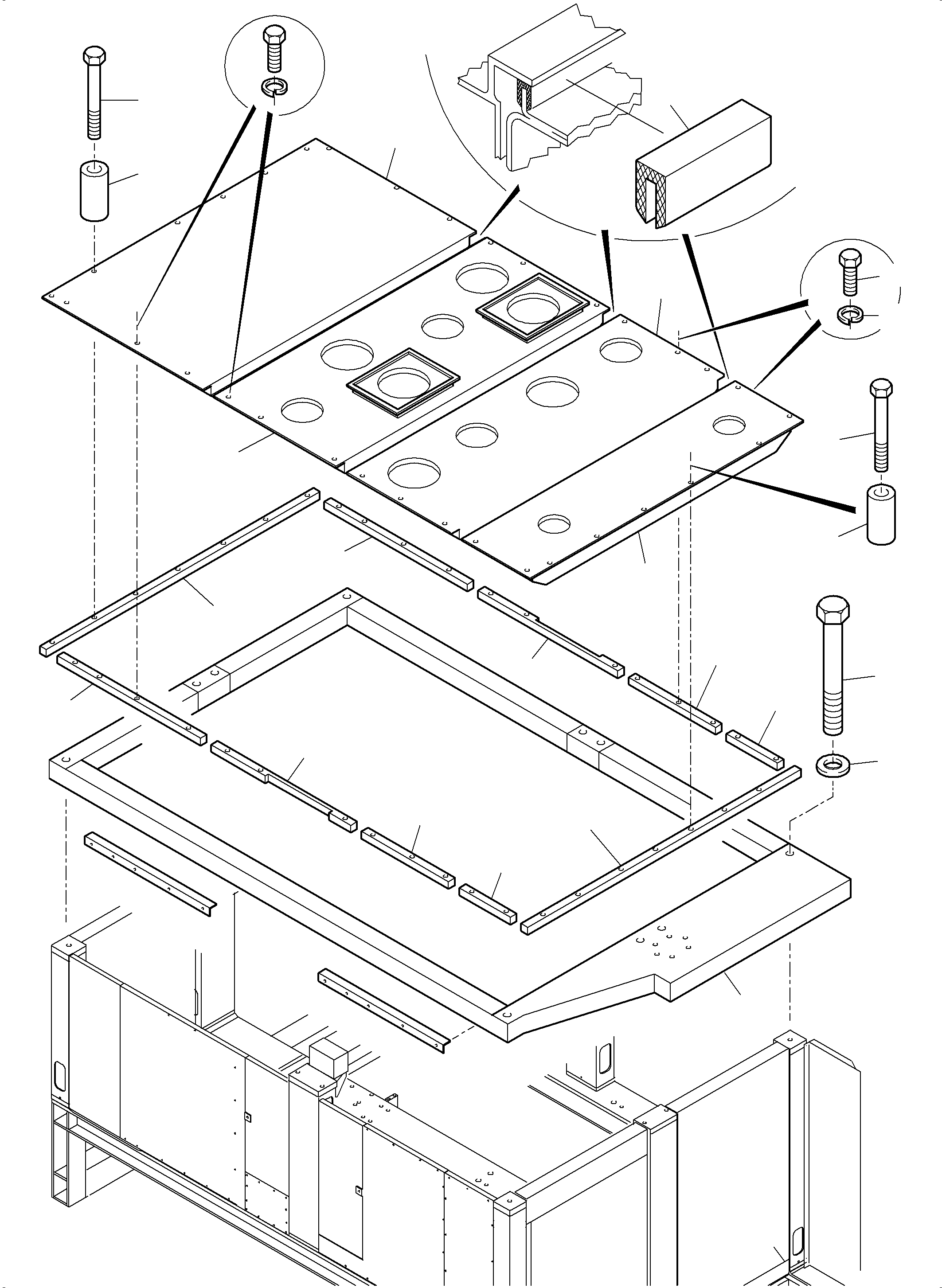 Roof section 948 022 40 KOMATSU