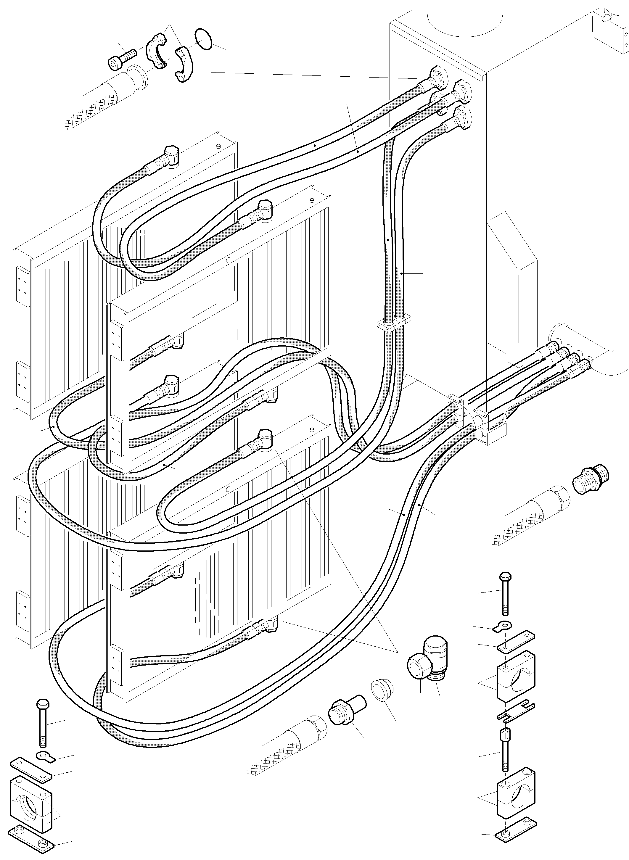 Hose assy. DN 40 x 3550 941 243 40 KOMATSU