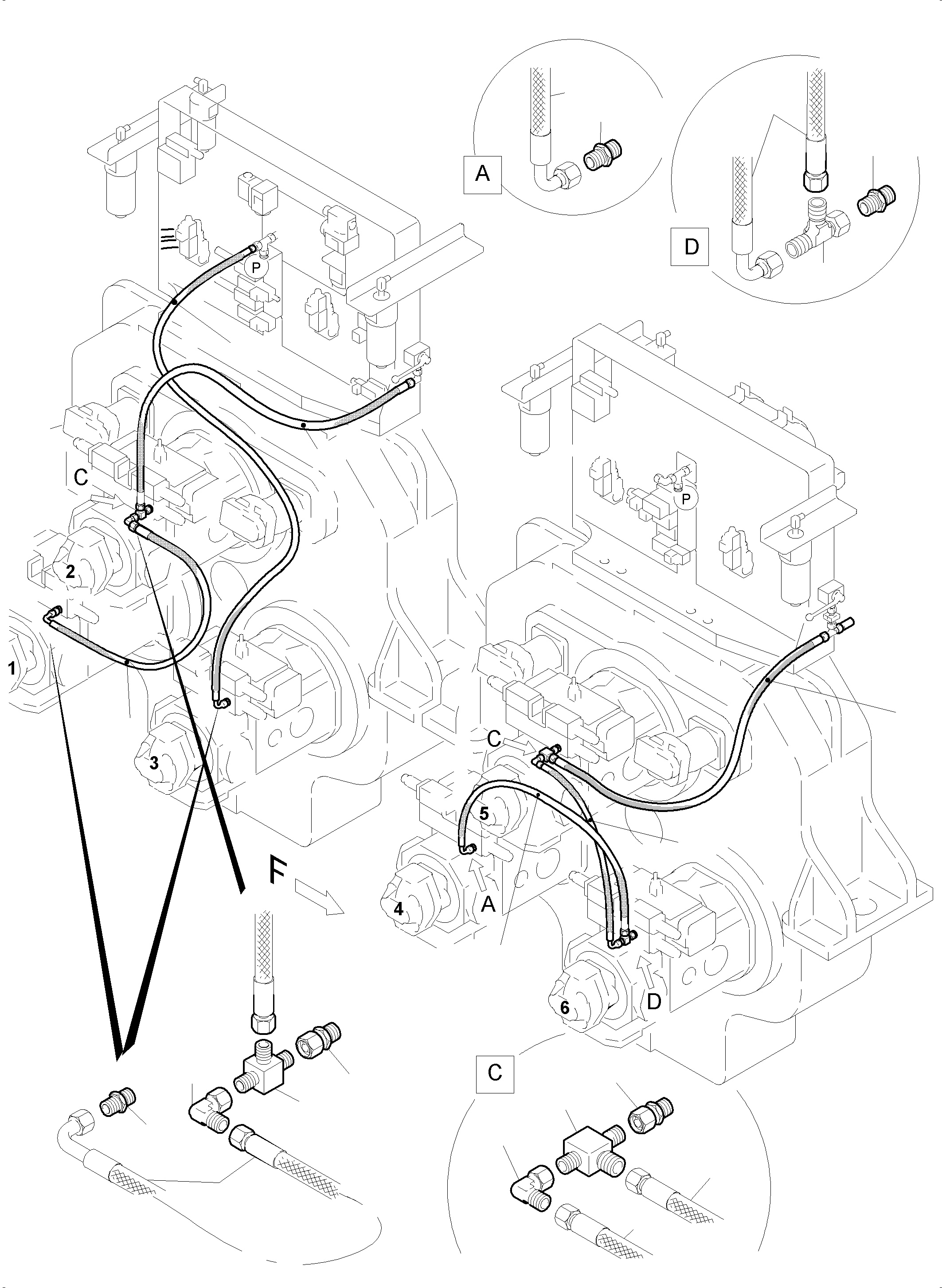 Hose assy. DN 10x1450 932 861 40 KOMATSU