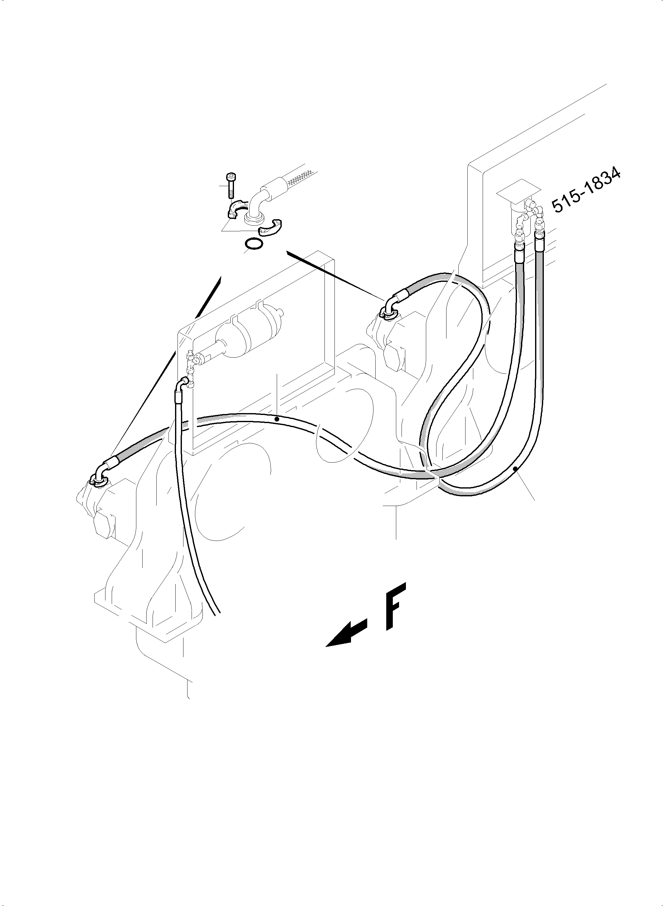 Hose assy. DN 25 x 4600 941 218 40 KOMATSU