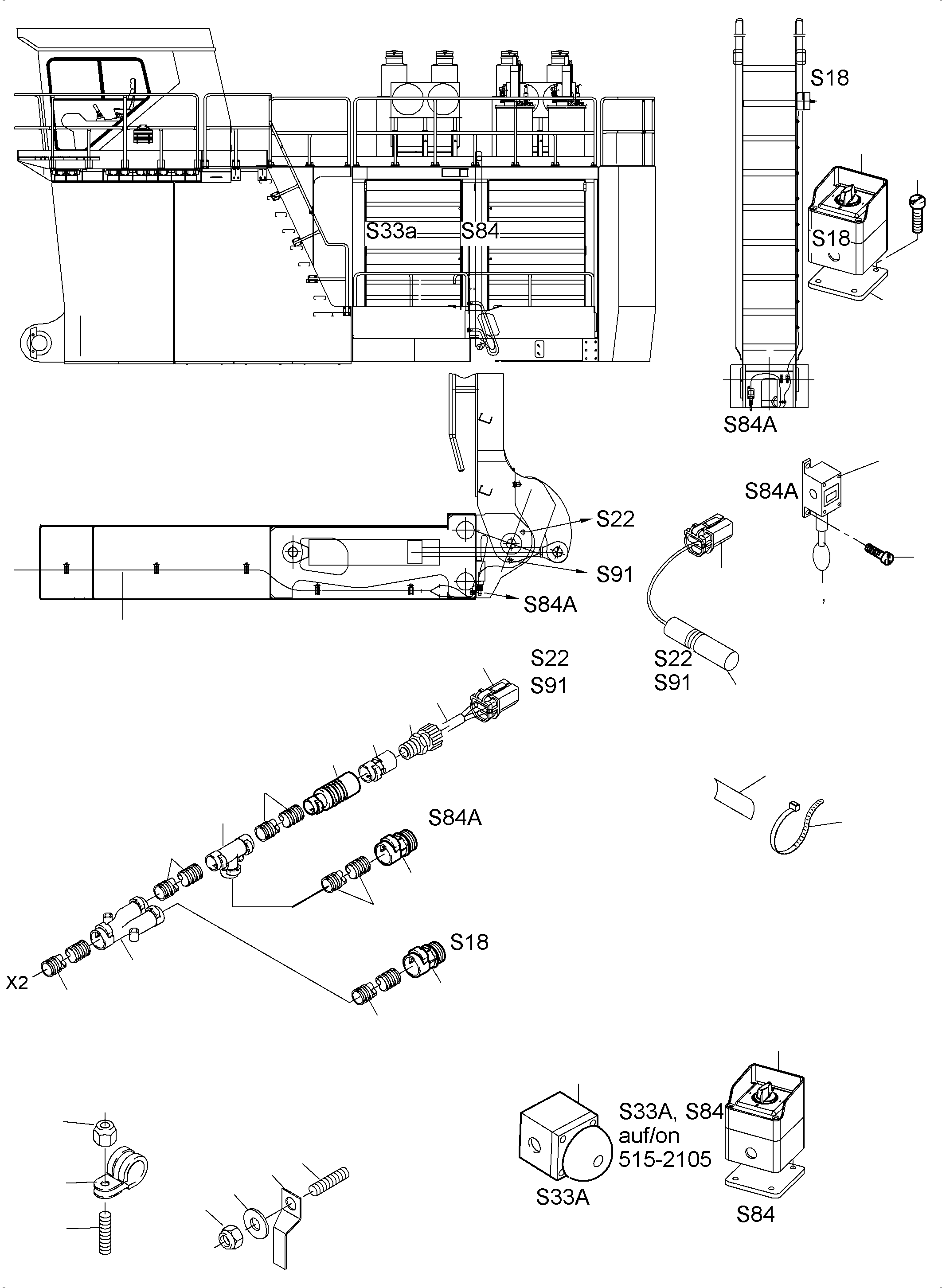 Жгут проводов - ladder, TTT -50°C 948 513 40 KOMATSU