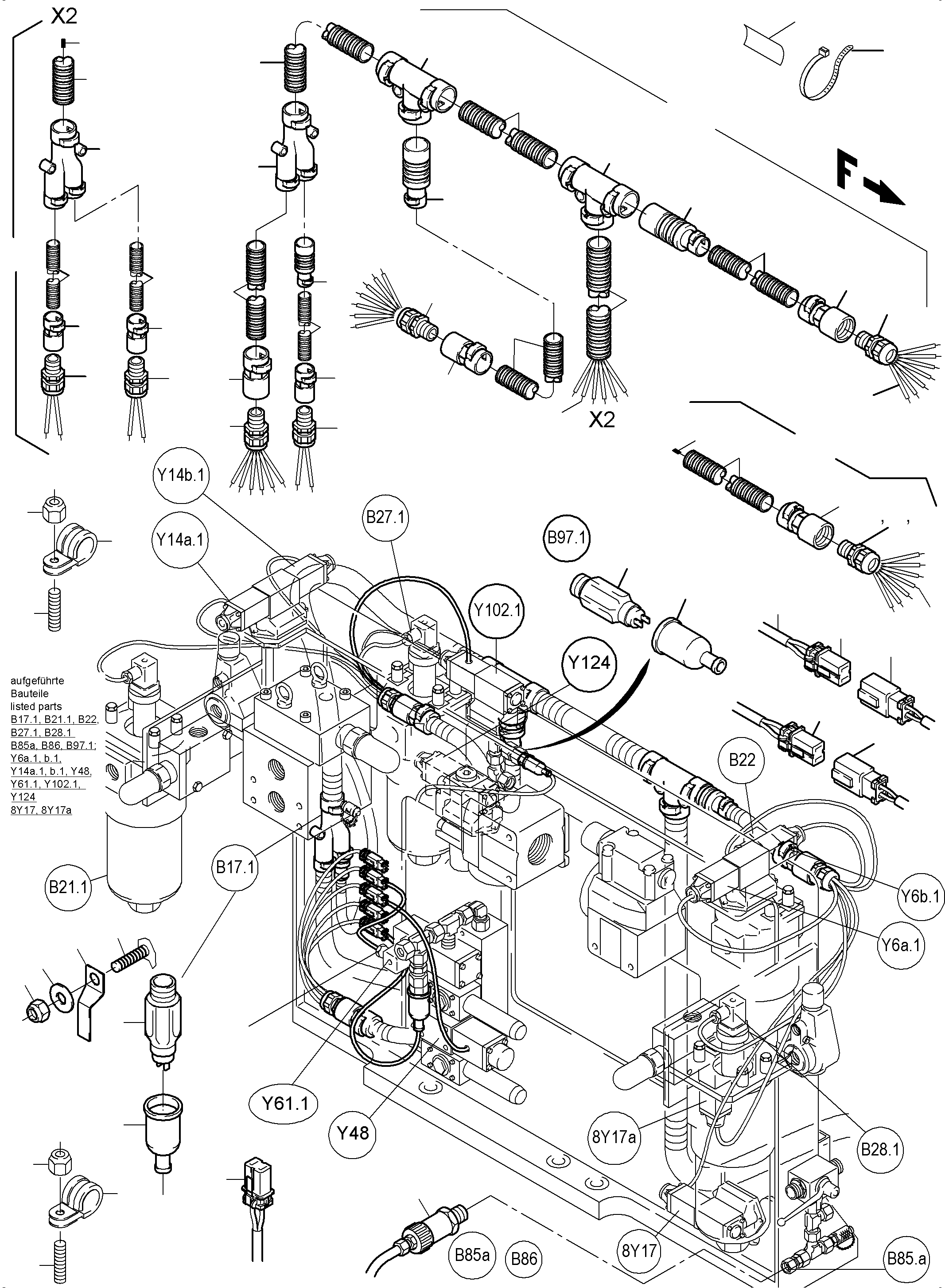 Harness - pressure transducer 948 519 40 KOMATSU