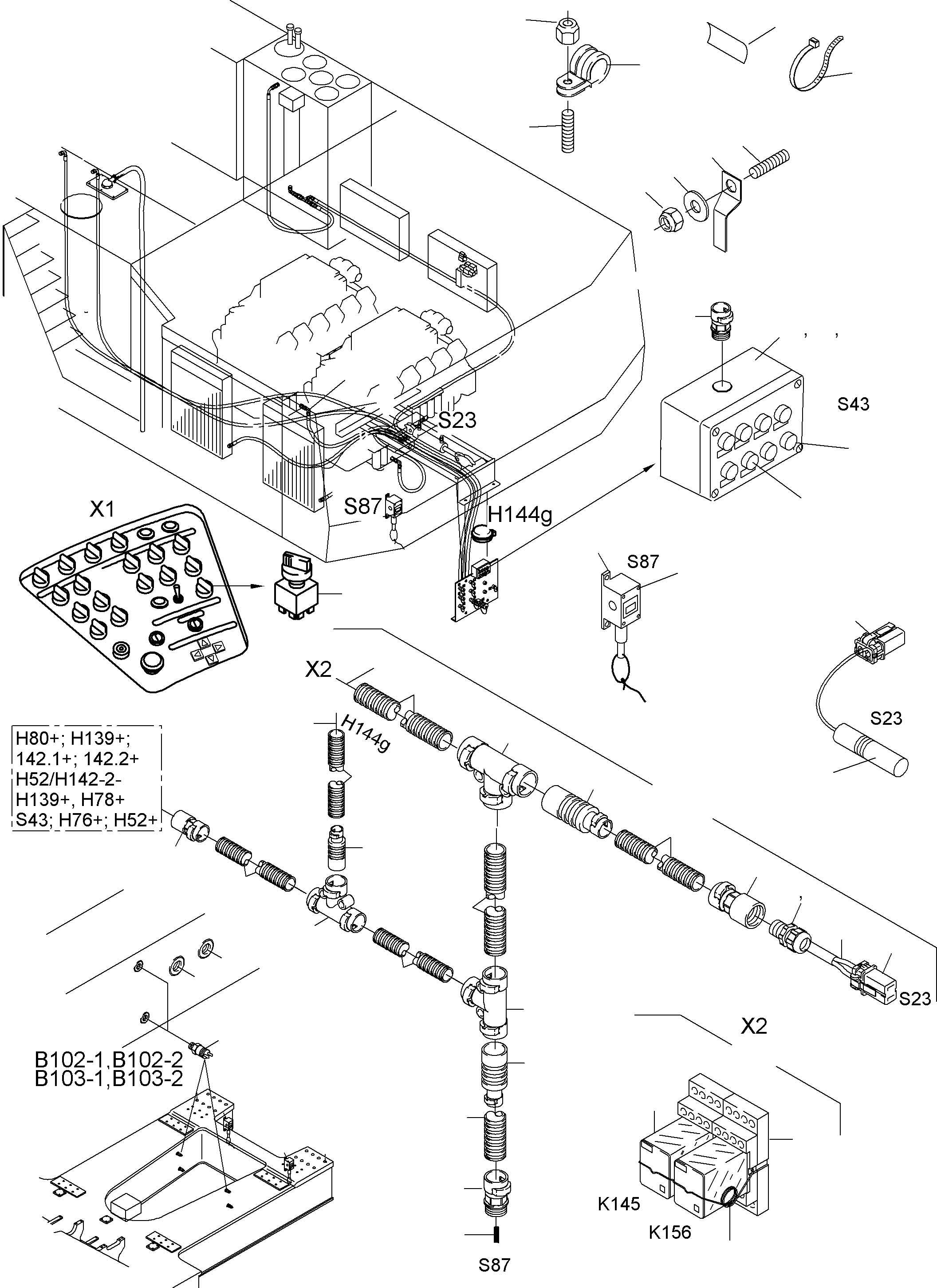 Harness - refueling TTT 947 940 40 KOMATSU