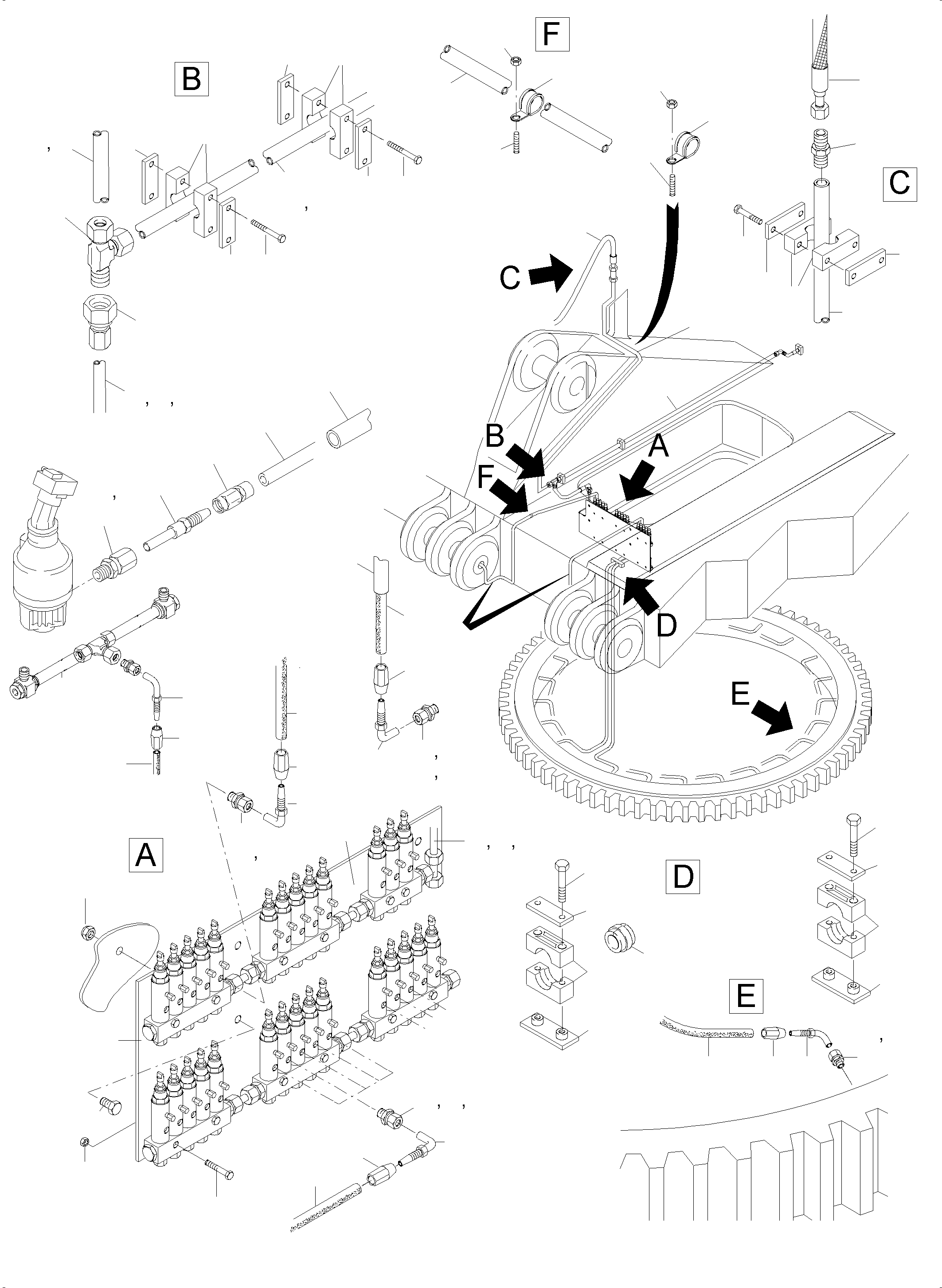 Hose assy. DN 20 x 4400 940 960 40 KOMATSU