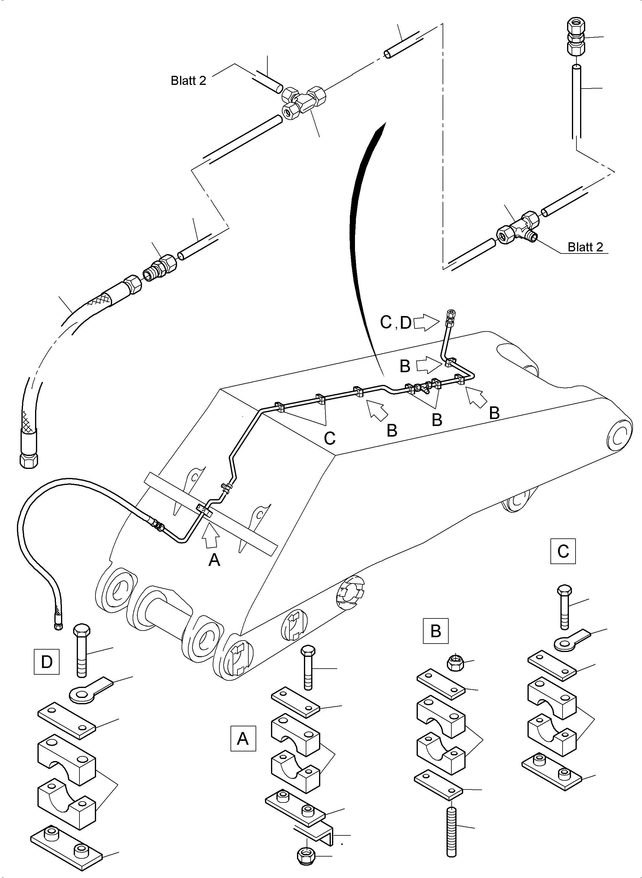 Hose assy. (Cold weather design) DN 20x3100 941 123 40 KOMATSU