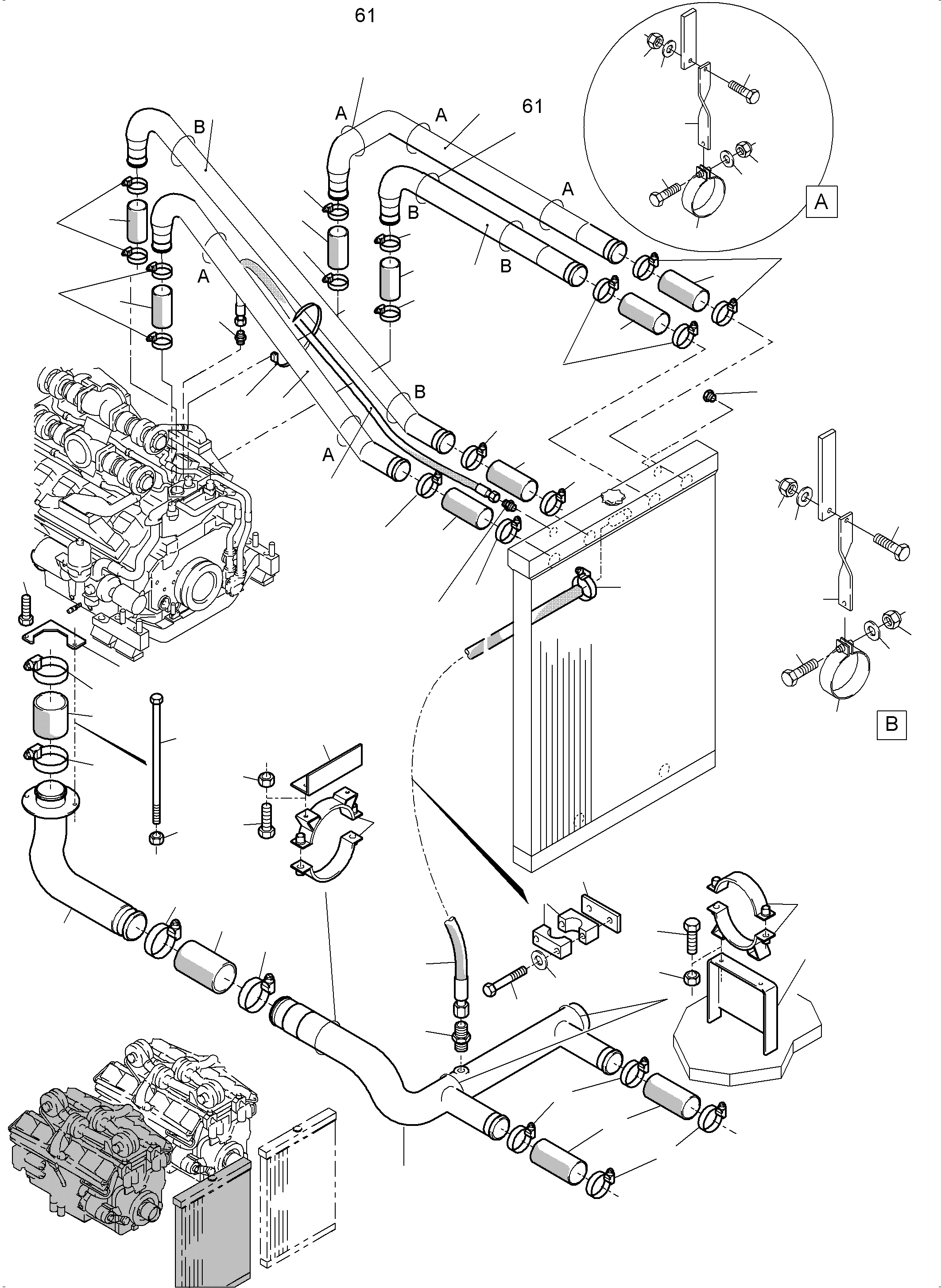Водяная труба 956 565 40 KOMATSU