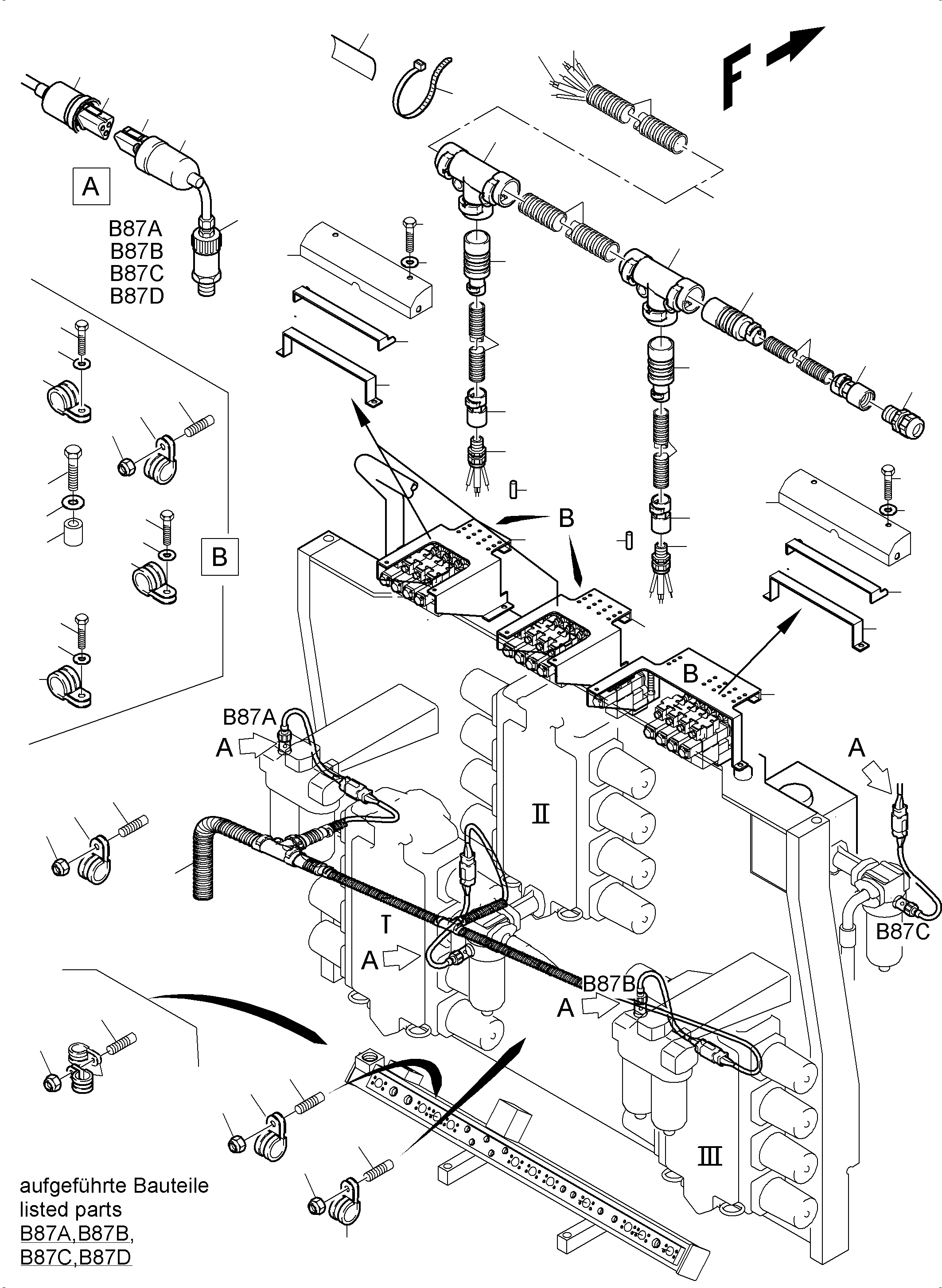 Protecting hose DN 12 654 650 40 KOMATSU