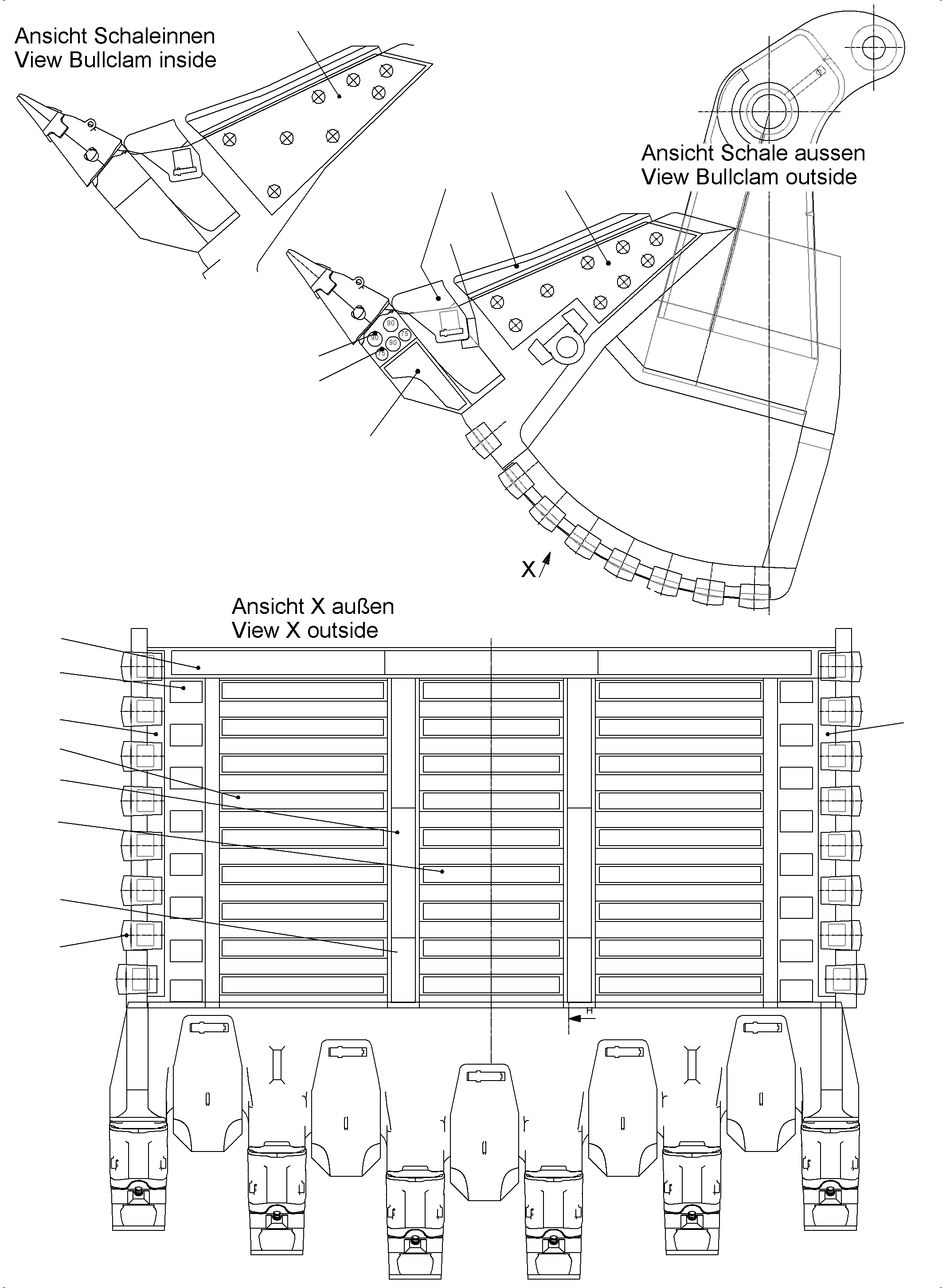 Wear plate inside 953 962 40 KOMATSU