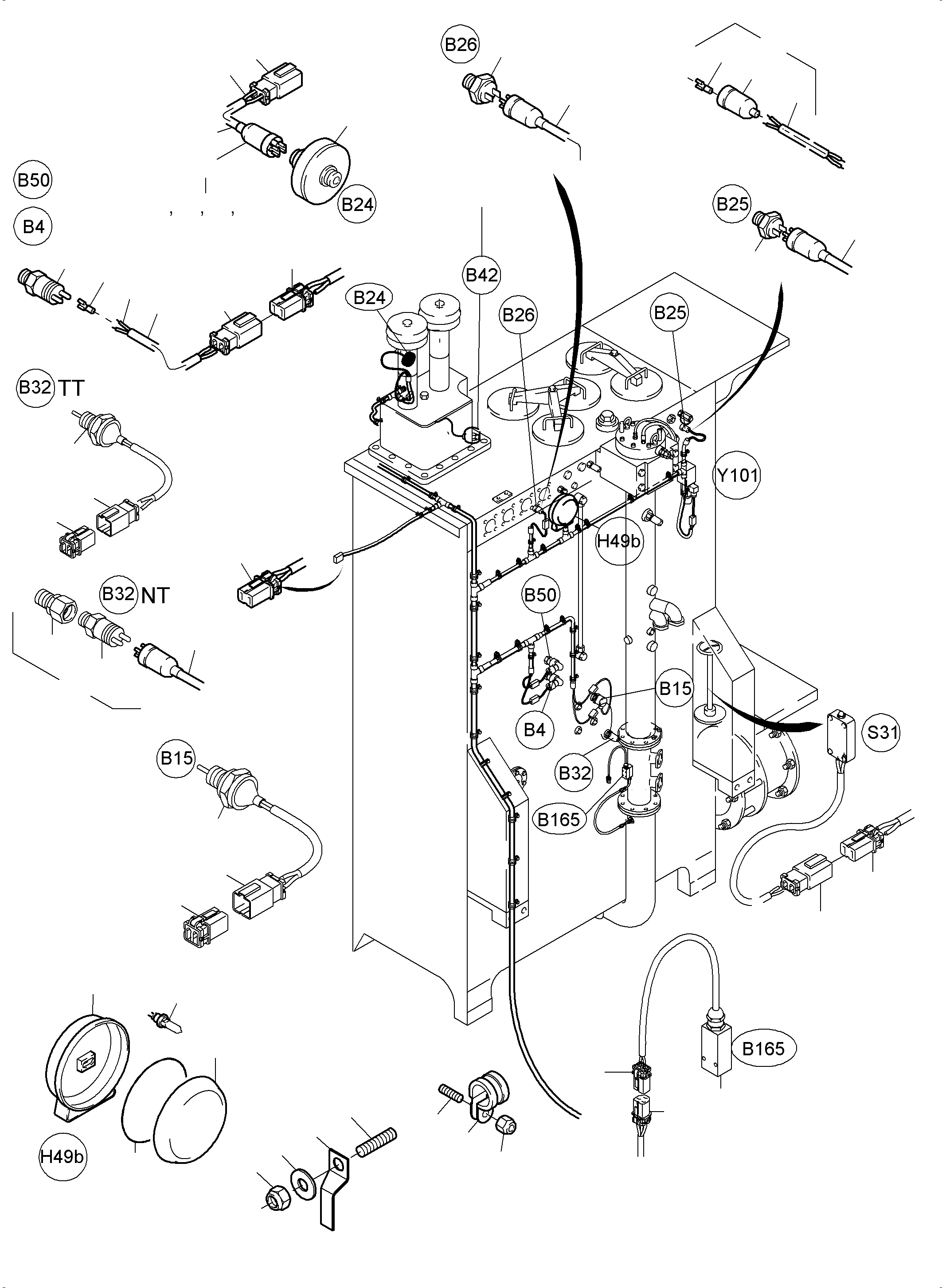 Housing assy. 4 pol. male 0819214820 KOMATSU
