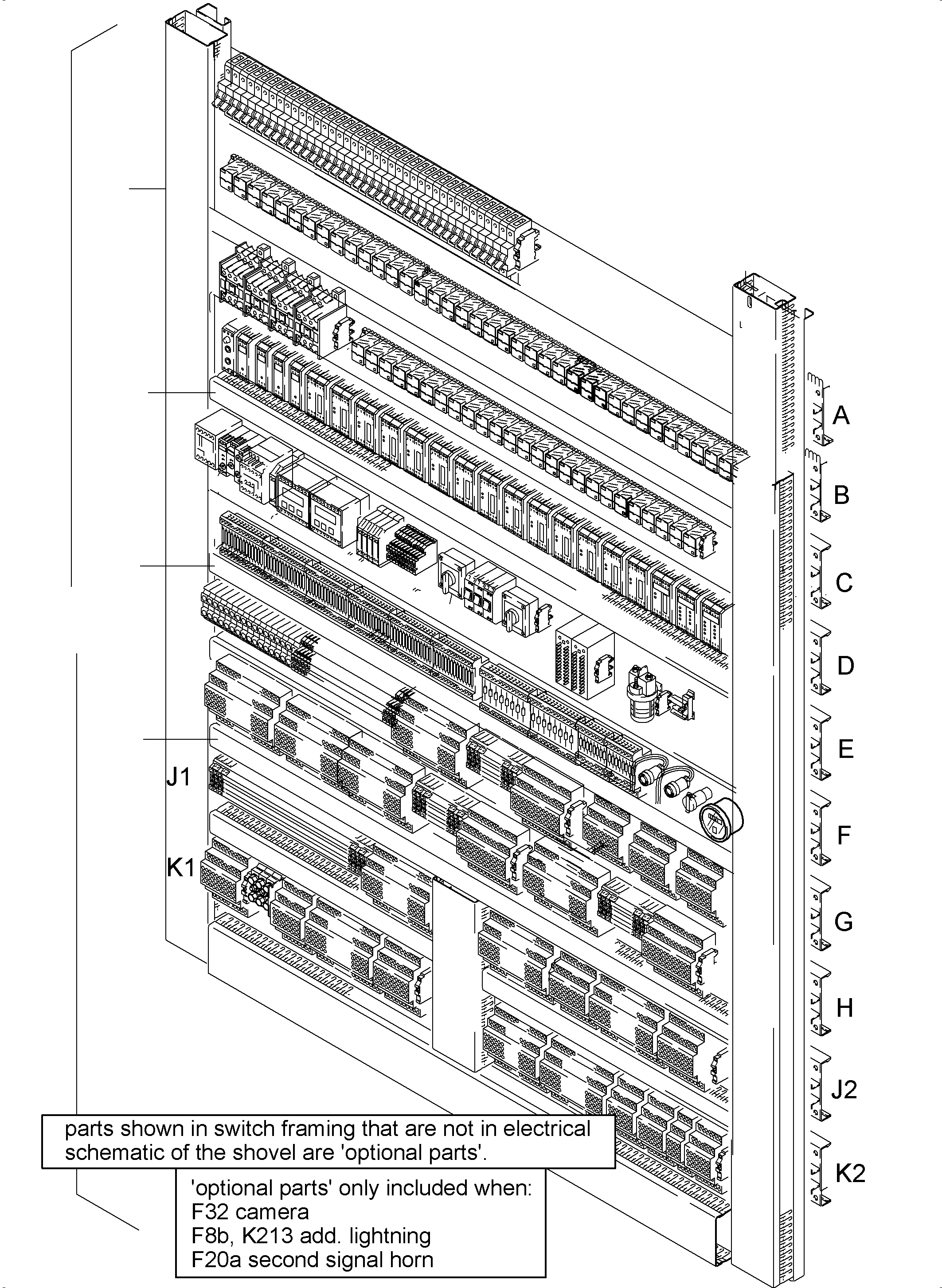 Switch framing 939 399 40 KOMATSU