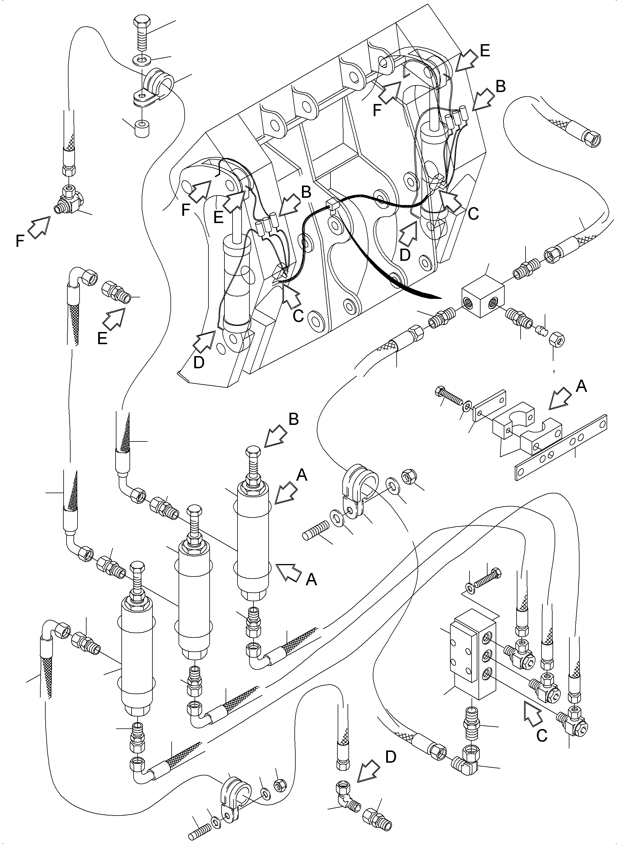 Hose assy. DN 08x1030 941 623 40 KOMATSU