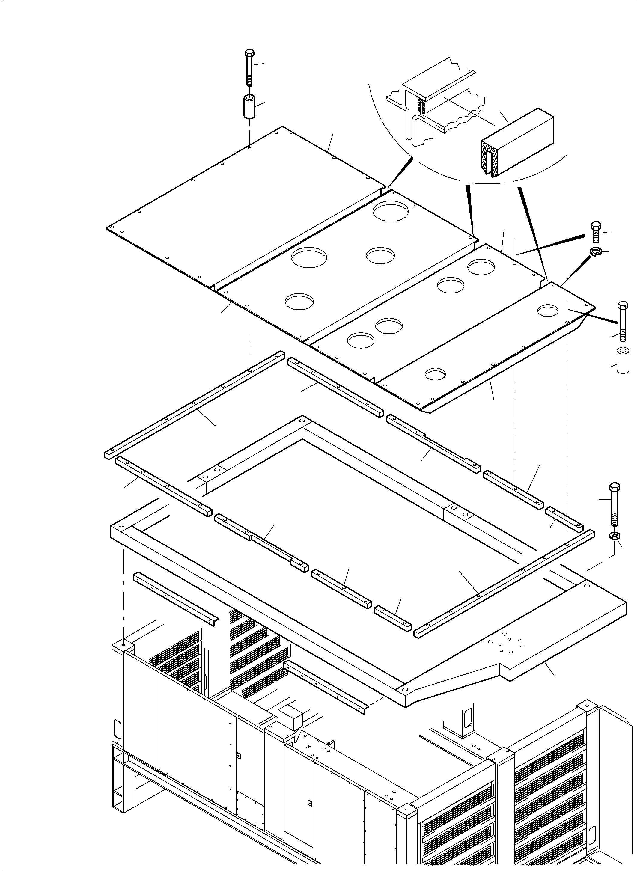 Roof section 961 330 40 KOMATSU