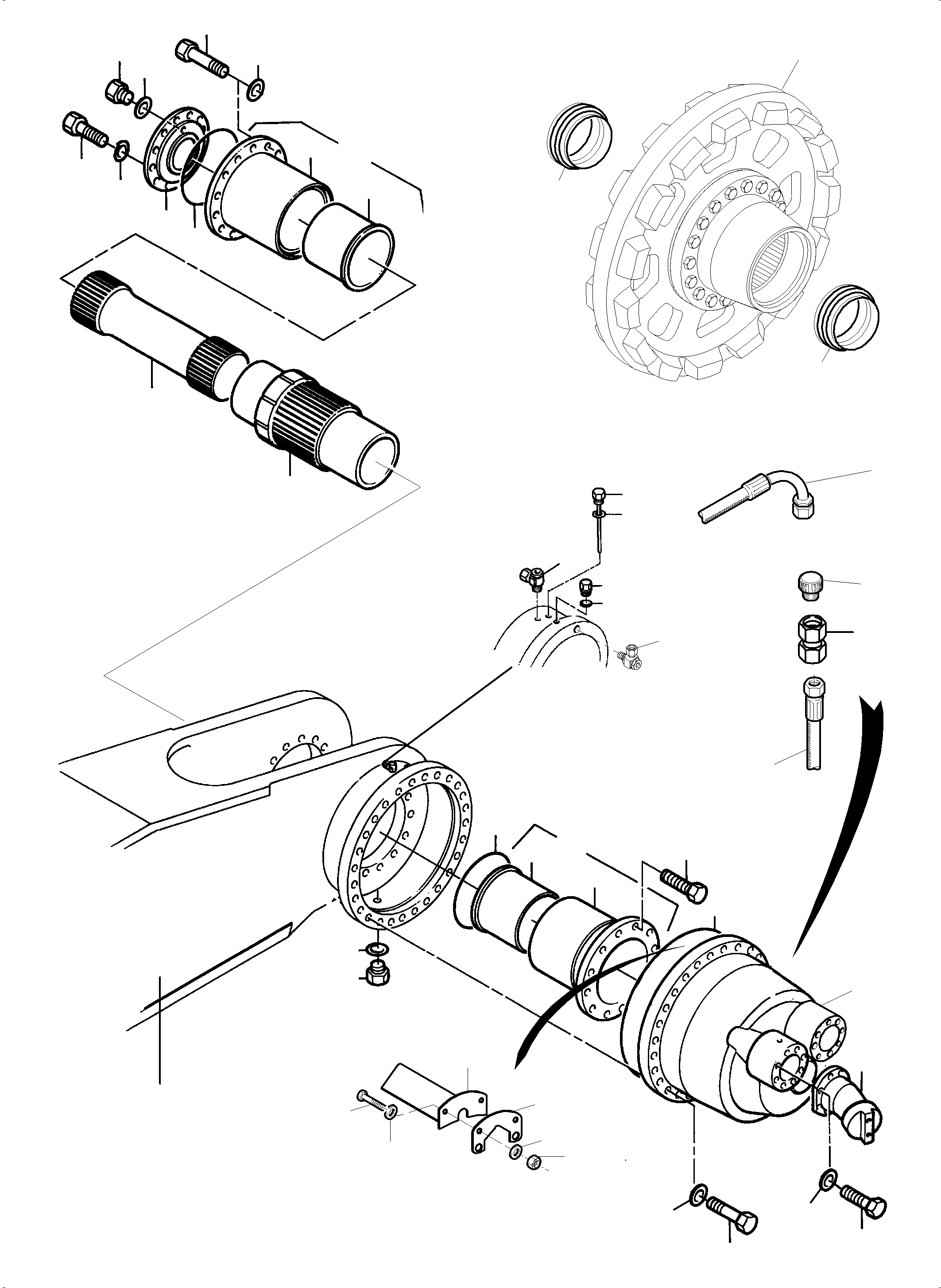 Track frame r.h., NT, TT 934 571 40 KOMATSU