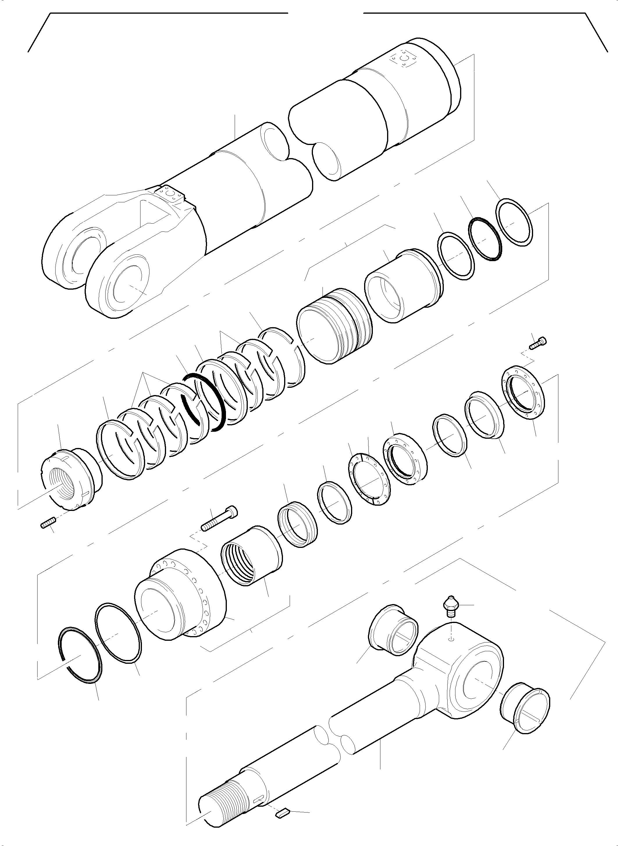 Sealing flange consist. of fig-nos: 17-18 (finish work after bush is installed) 953 852 40 KOMATSU