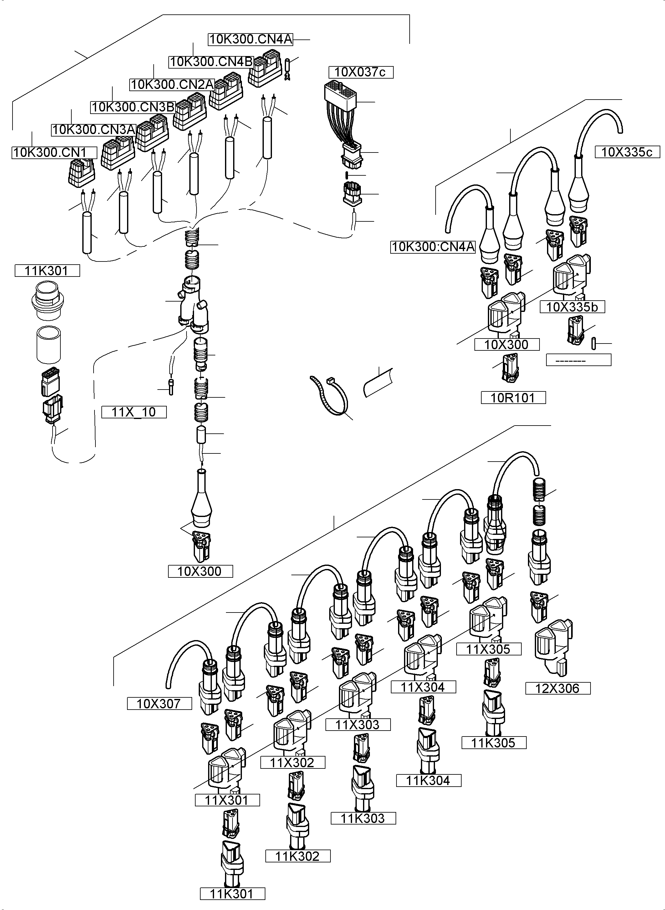 Data connection CAN-BUS 12X306-11X305 955 666 40 KOMATSU