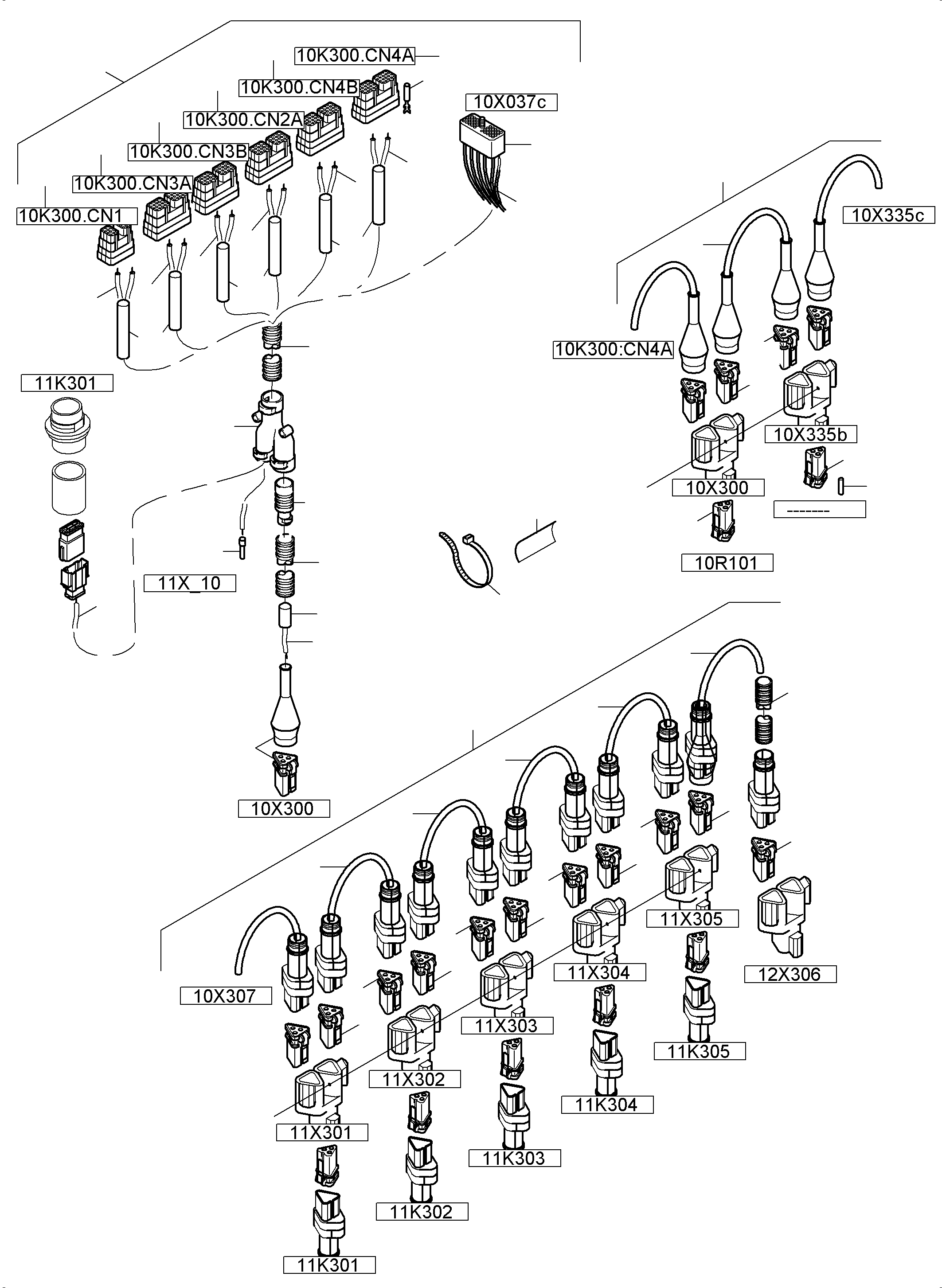 Data connection CAN-BUS 11X301-10X307 958 945 40 KOMATSU